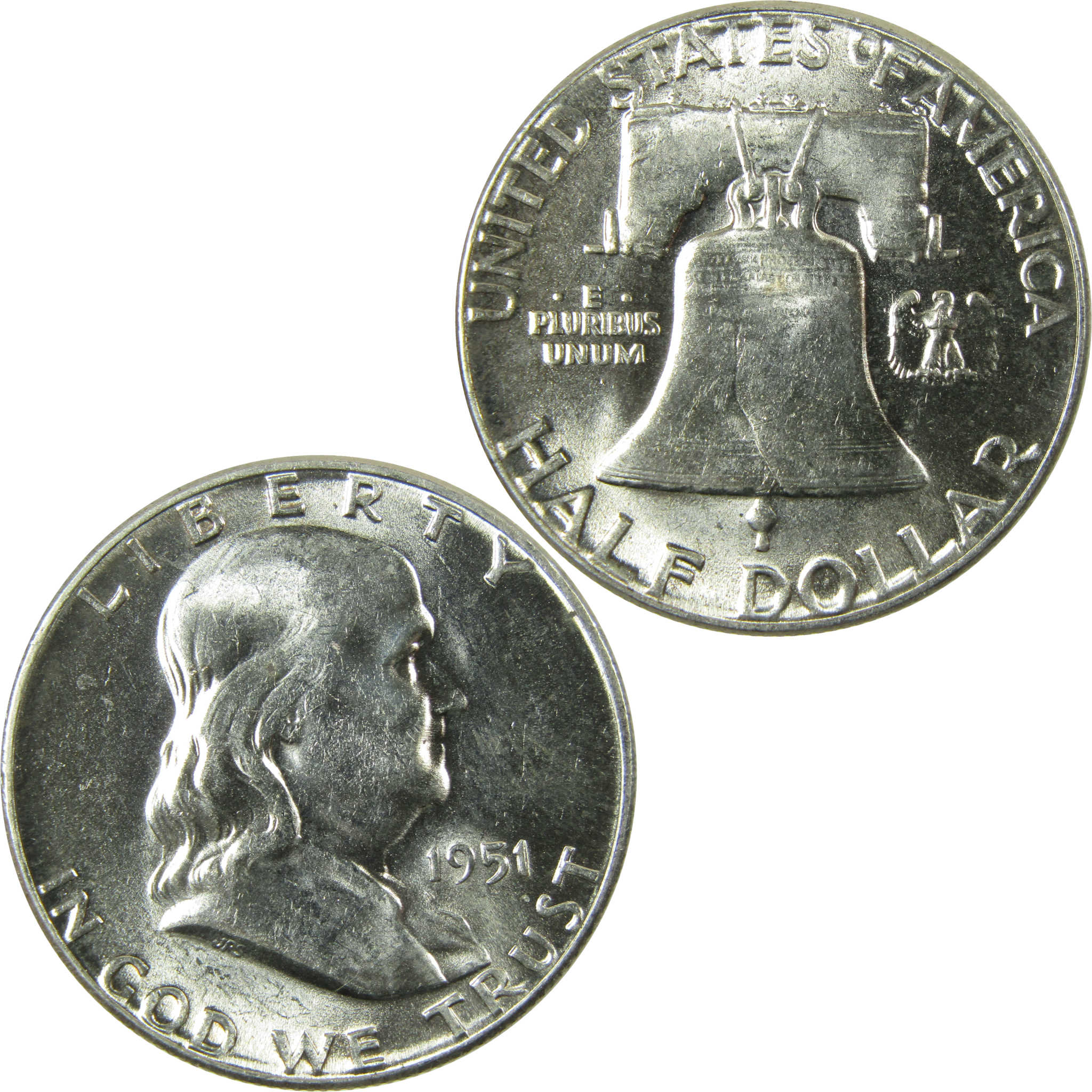 1951 Franklin Silver Half Dollar Uncirculated Mint State SKU:I28112