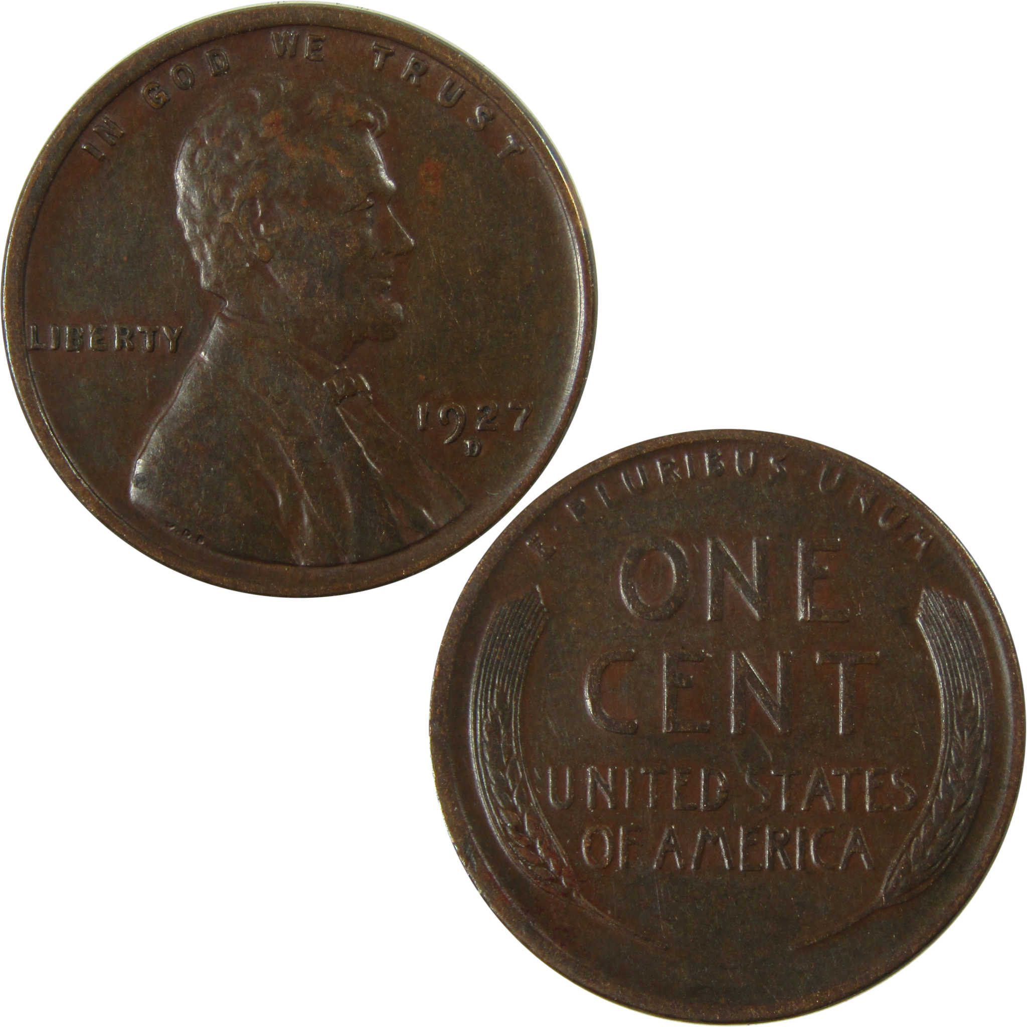 1927 D Lincoln Wheat Cent XF EF Extremely Fine Penny SKU:I26651