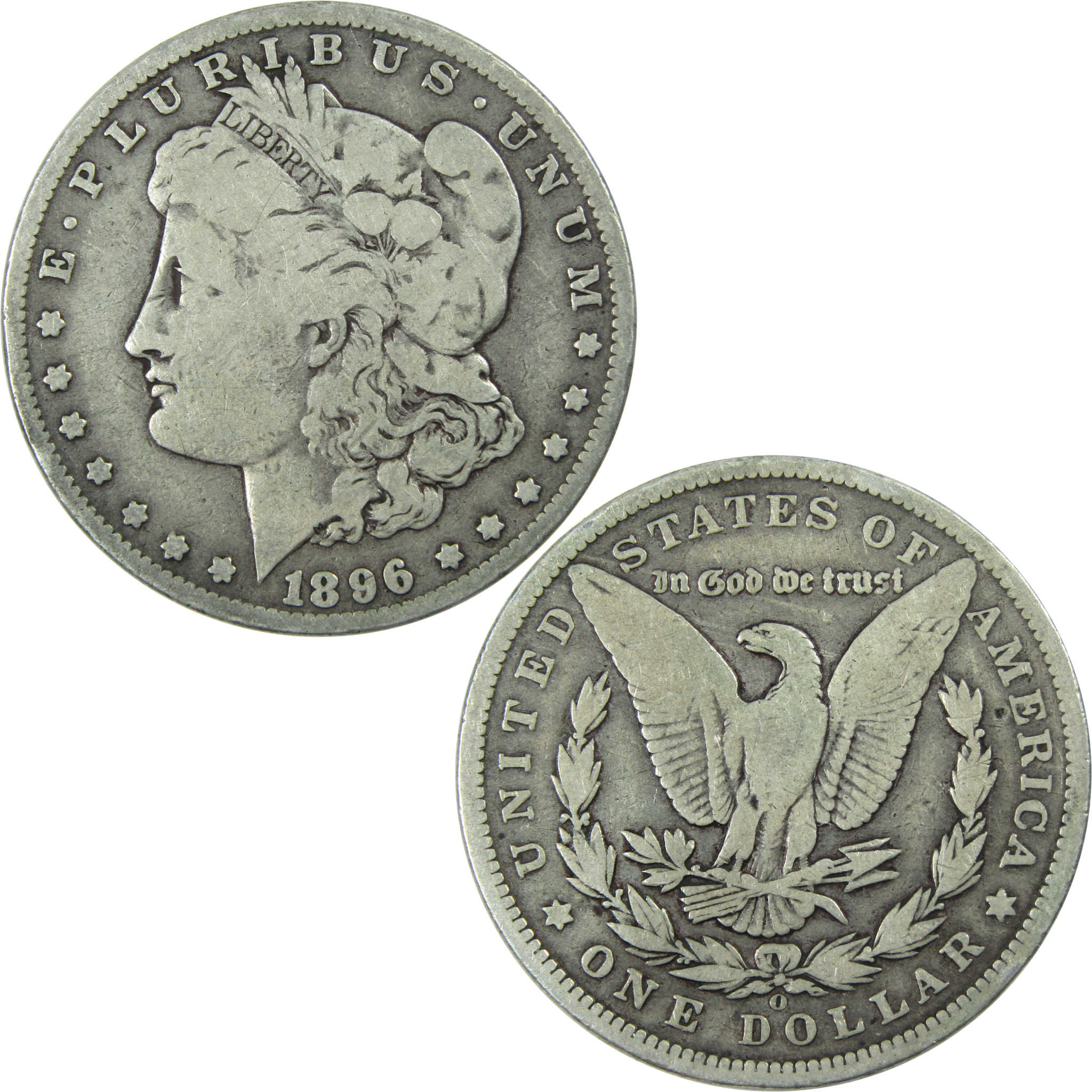 1896 O Morgan Dollar VG Very Good Silver $1 Coin SKU:I13725 - Morgan coin - Morgan silver dollar - Morgan silver dollar for sale - Profile Coins &amp; Collectibles