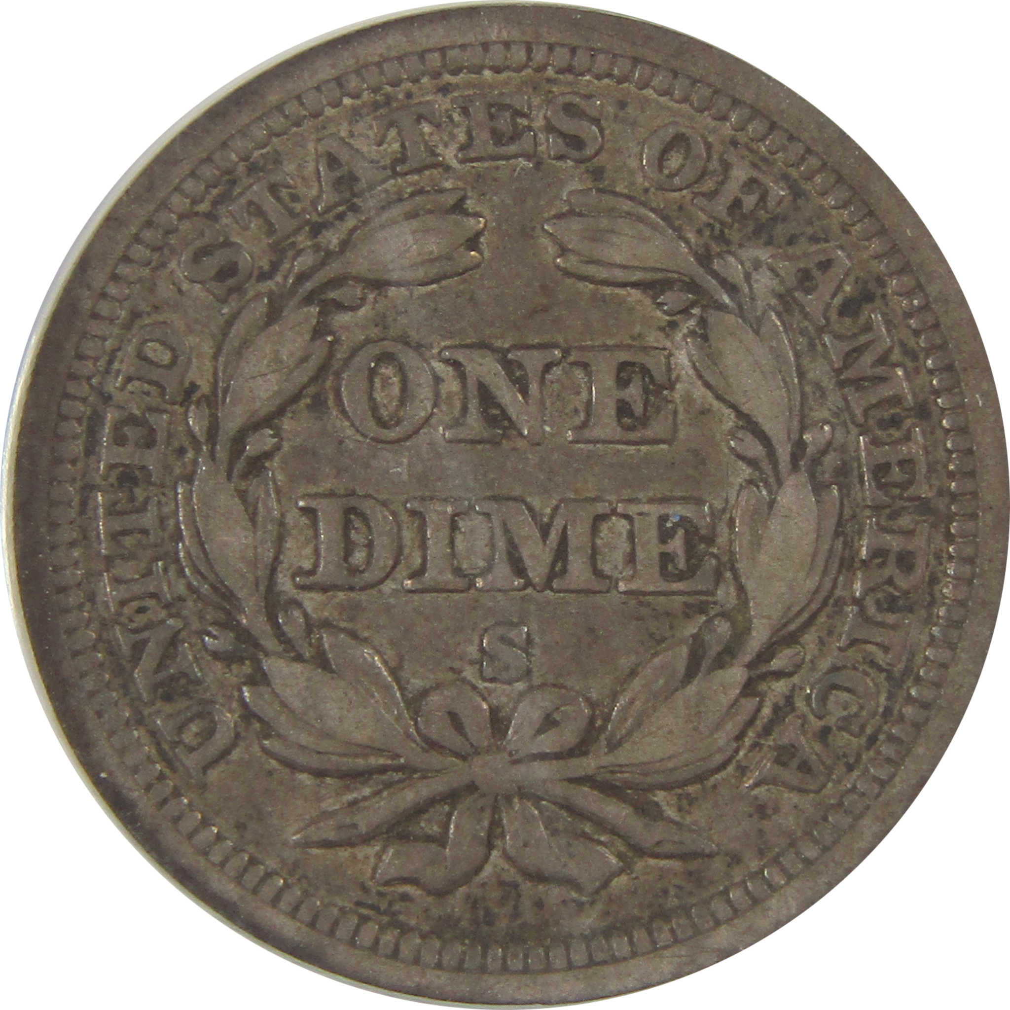 1858 S Seated Liberty Dime VF 35 ANACS Silver 10c Coin SKU:I20784