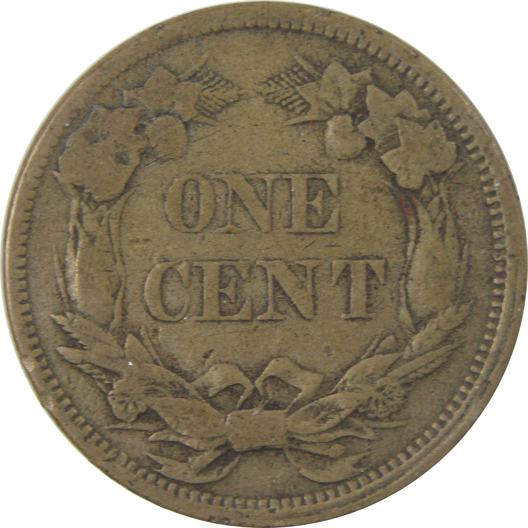 1858 Large Motto Flying Eagle Cent VG Very Good Penny SKU:I25258