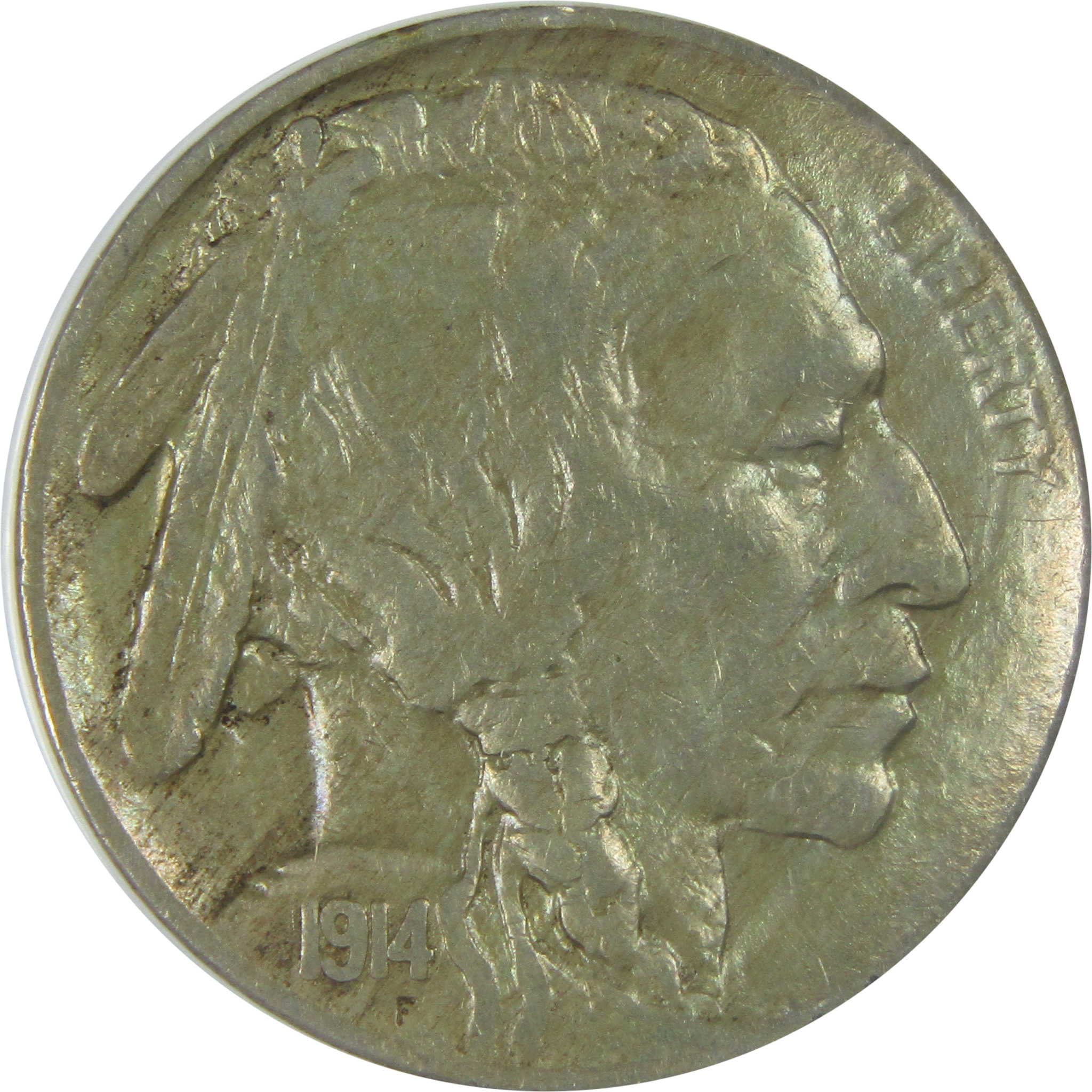 1914 Indian Head Buffalo Nickel EF 45 Details ANACS 5c Coin SKU:I16106