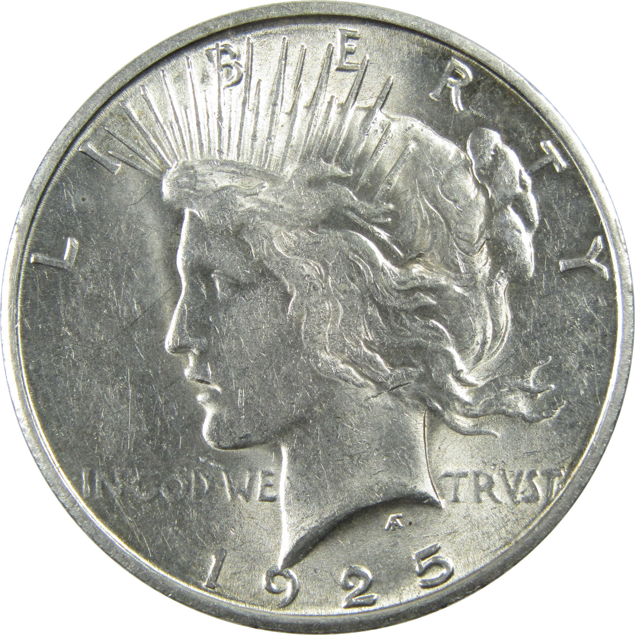 1925 S Peace Dollar AU About Uncirculated Silver $1 Coin SKU:I13378