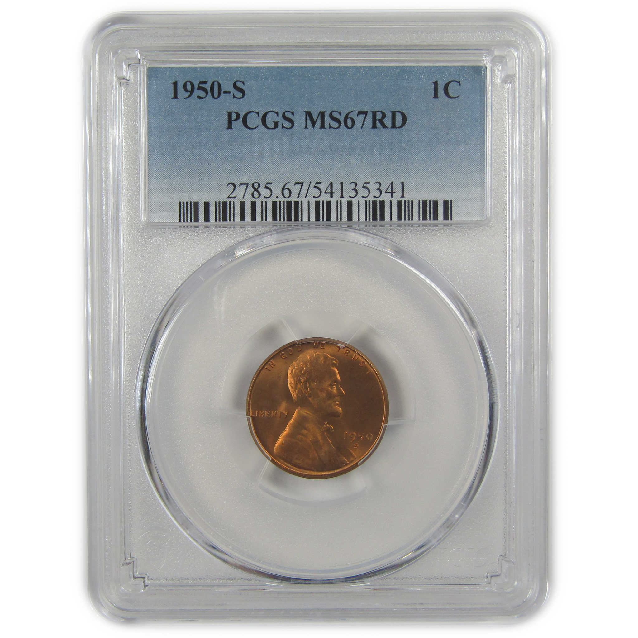 1950 S Lincoln Wheat Cent MS 67 RD PCGS Penny Uncirculated SKU:I22409