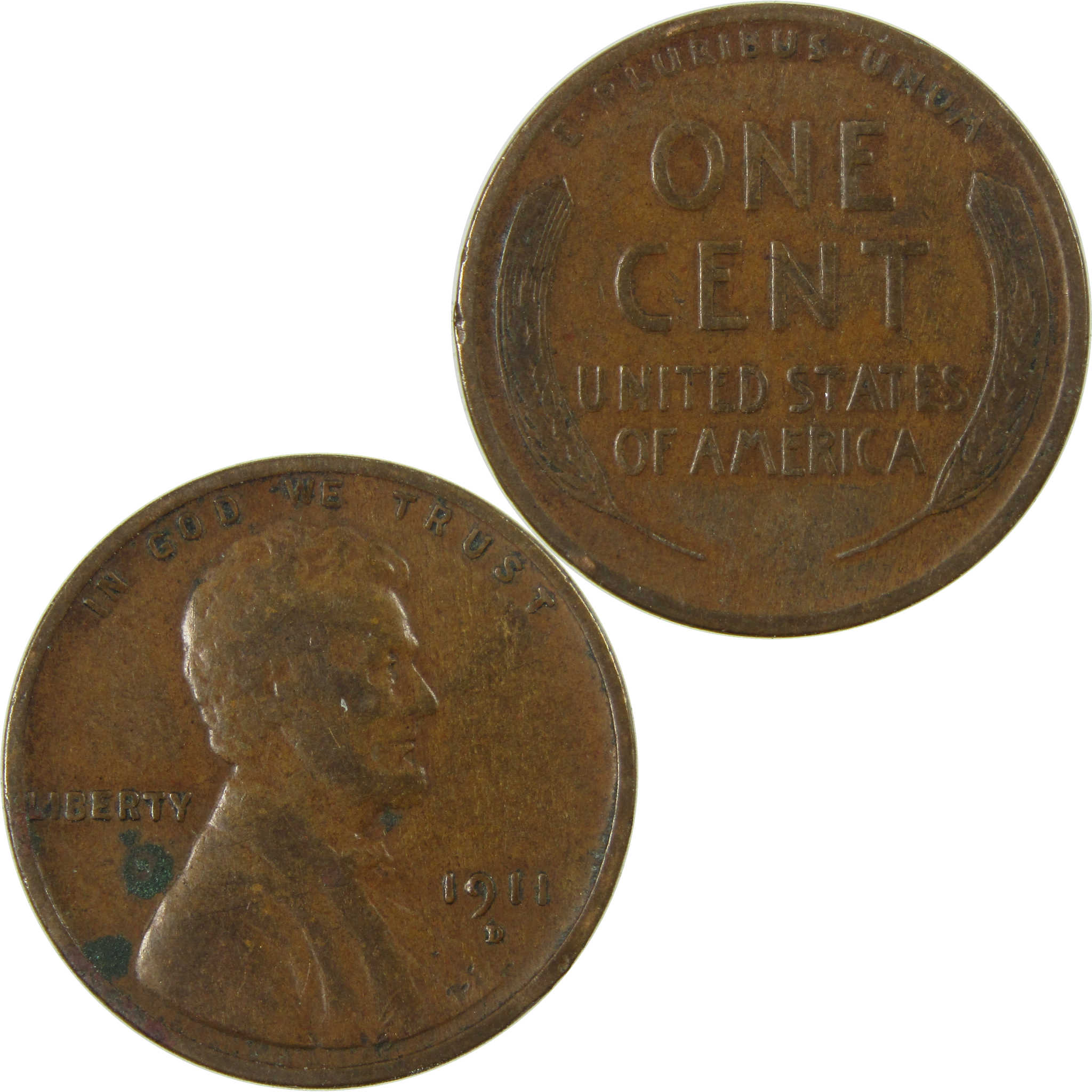 1911 D Lincoln Wheat Cent F Fine Details Penny 1c Coin SKU:I26864