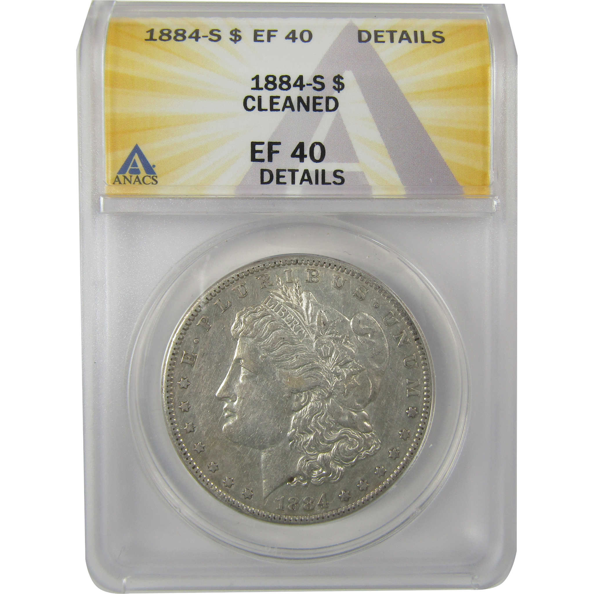 1884 S Morgan Dollar EF 40 Details ANACS Silver $1 Coin SKU:I21187 - Morgan coin - Morgan silver dollar - Morgan silver dollar for sale - Profile Coins &amp; Collectibles