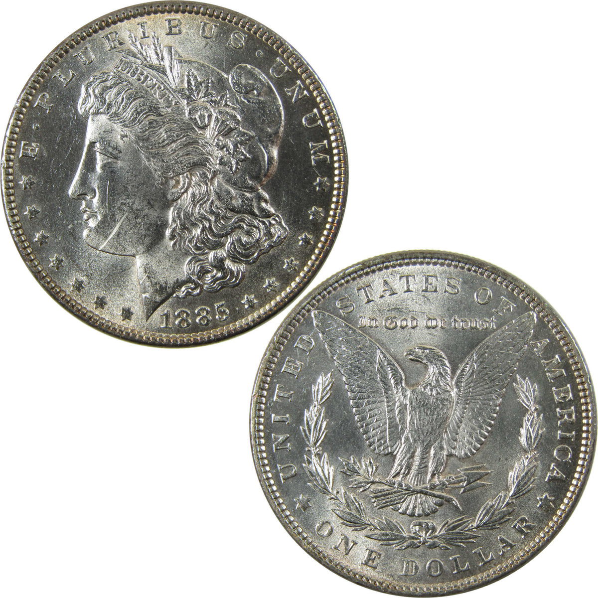 1885 Morgan Silver Dollar AU About Uncirculated $1 Coin SKU:CP1715