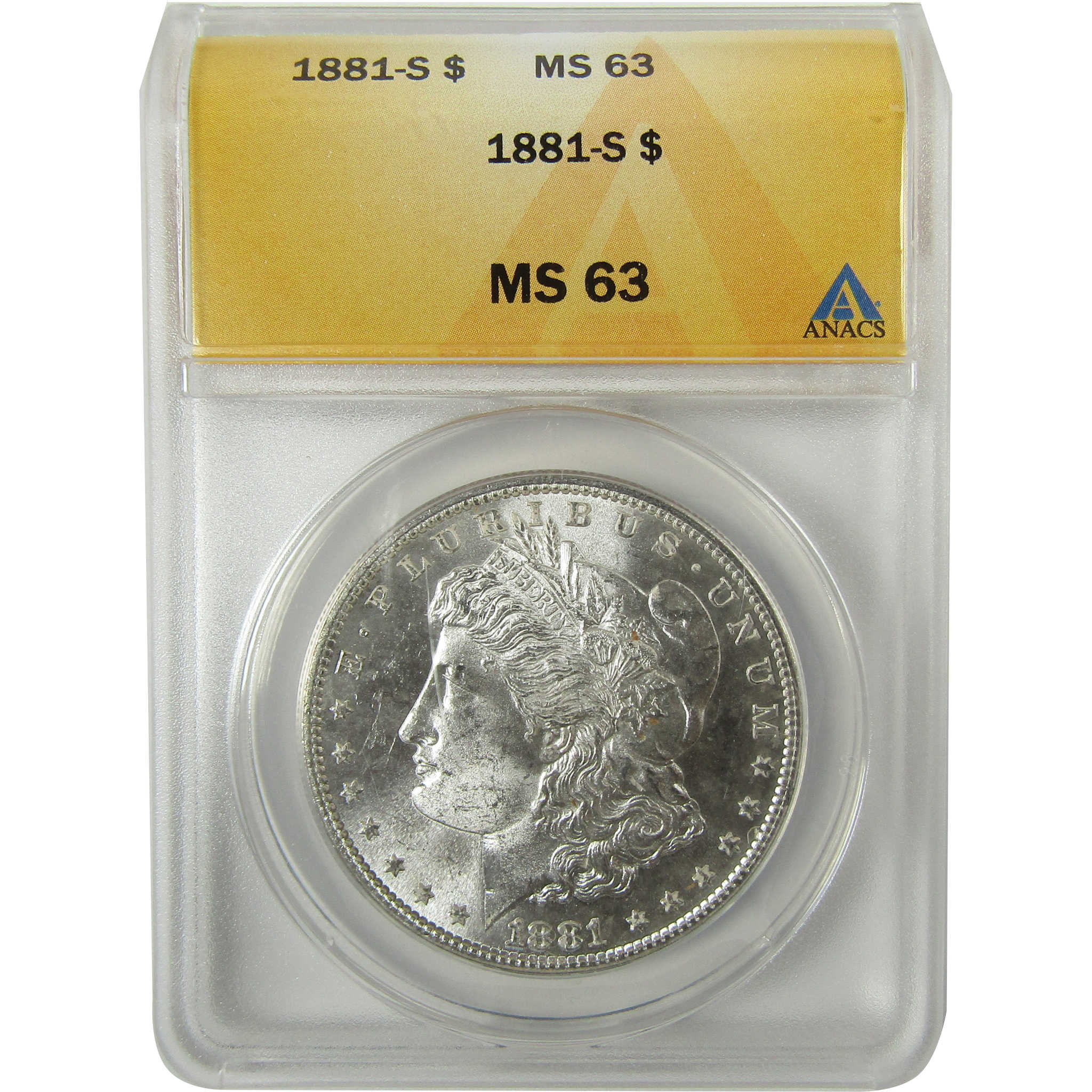 1881 S Morgan Silver Dollar MS 63 ANACS Uncirculated SKU:I28312