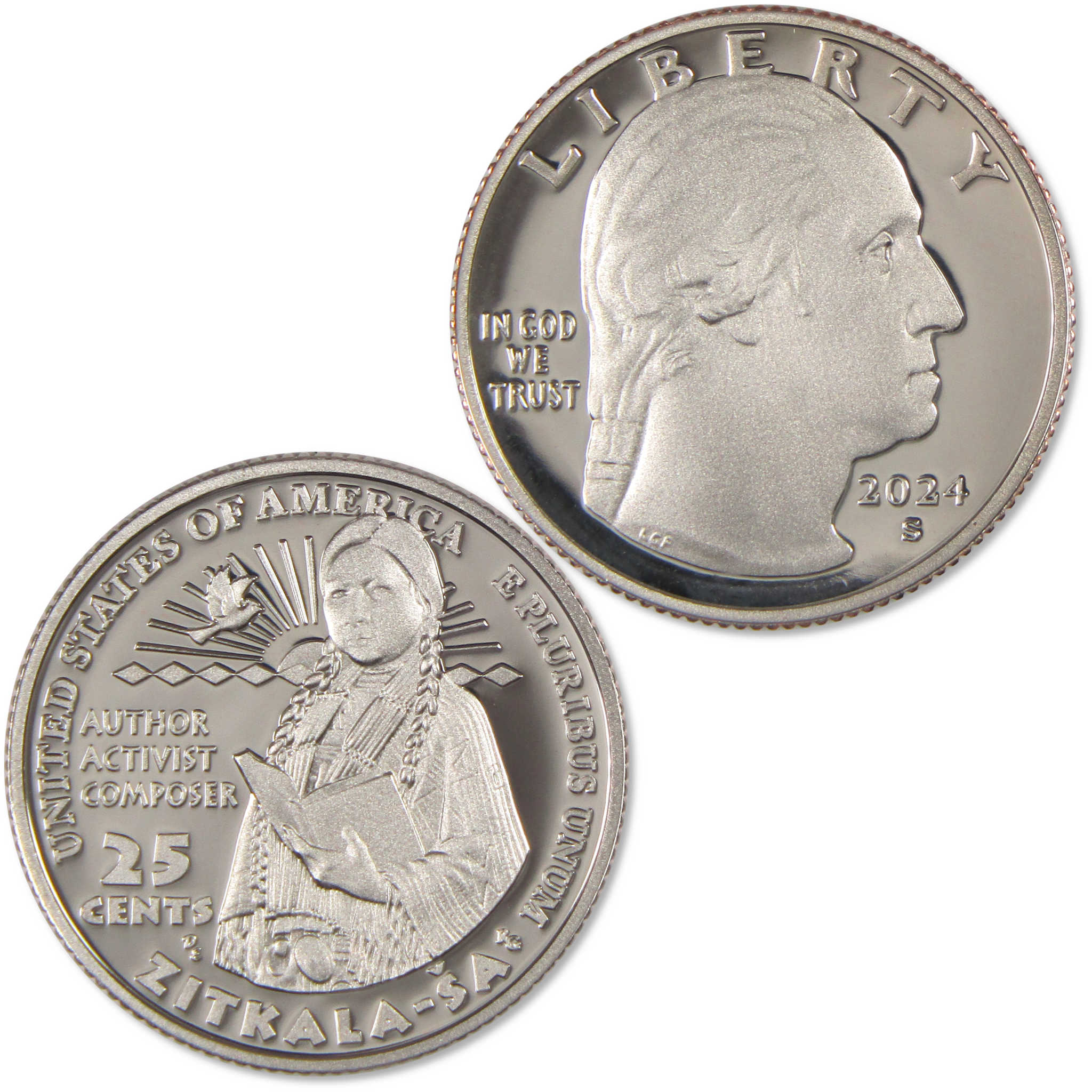 2024 S Zitkala-Sa American Women Quarter Choice Proof Clad 25c Coin