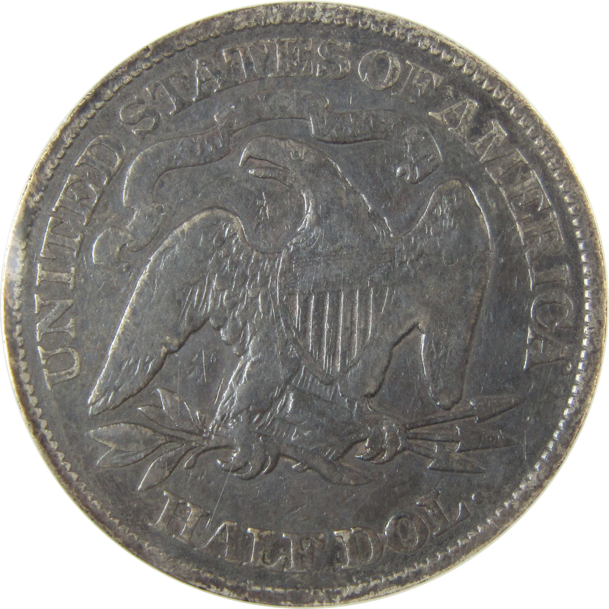 1877 Seated Liberty Silver Half Dollar VG 8 Details ANACS SKU:CP813