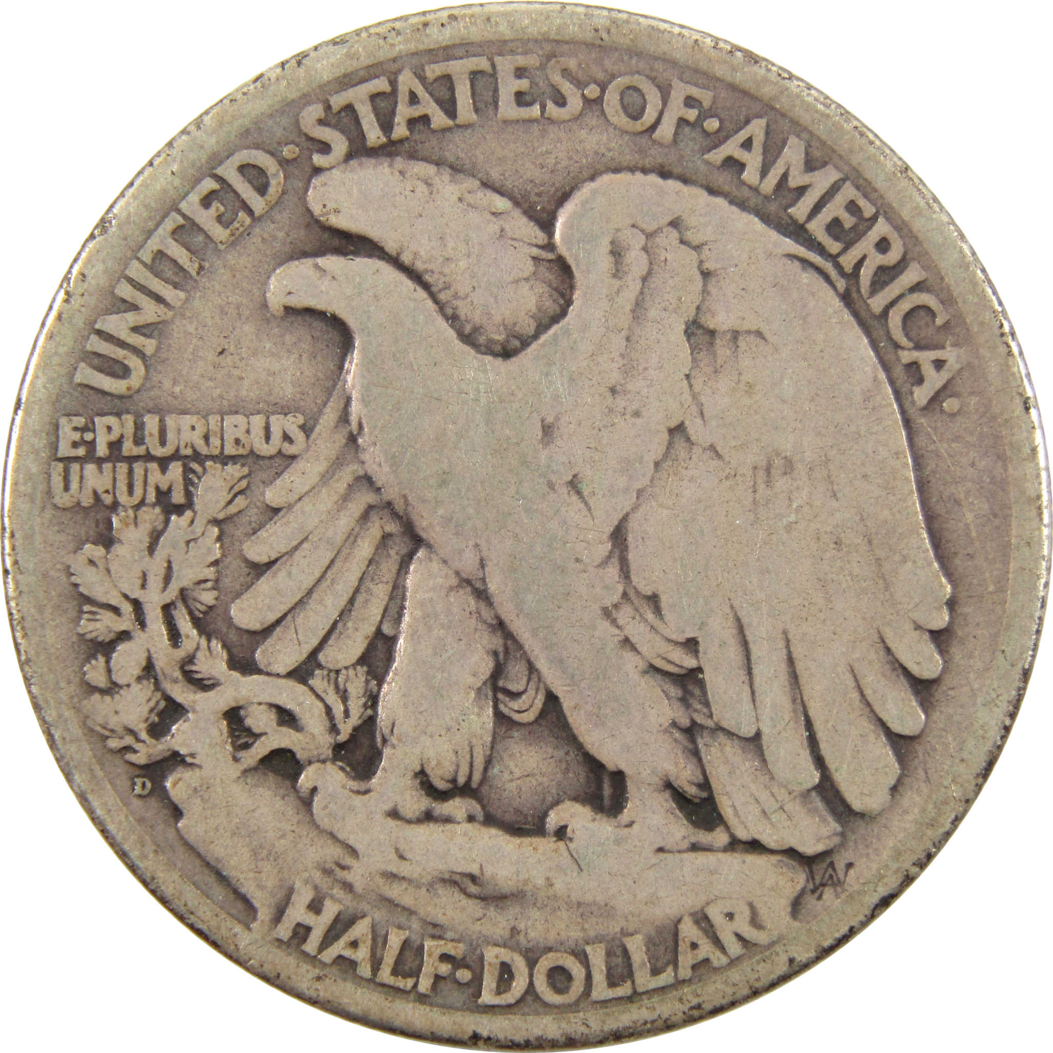 1919 D Liberty Walking Half Dollar VG Very Good 90% Silver SKU:I10746