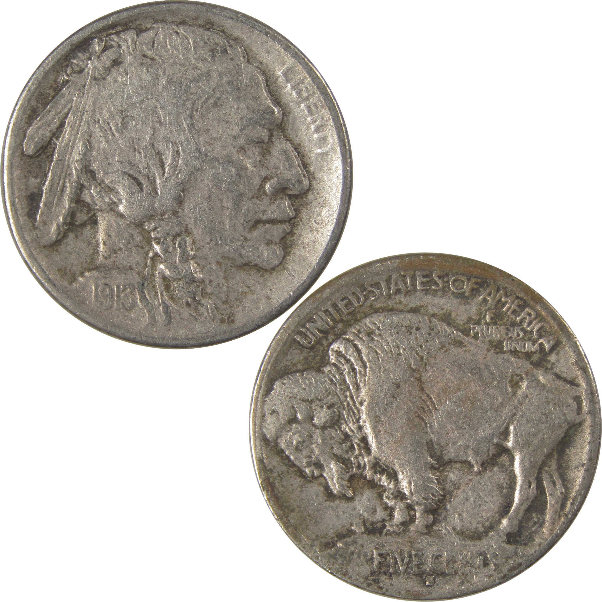 1913 S Type 1 Buffalo Nickel XF EF Extremely Fine Details SKU:I22868