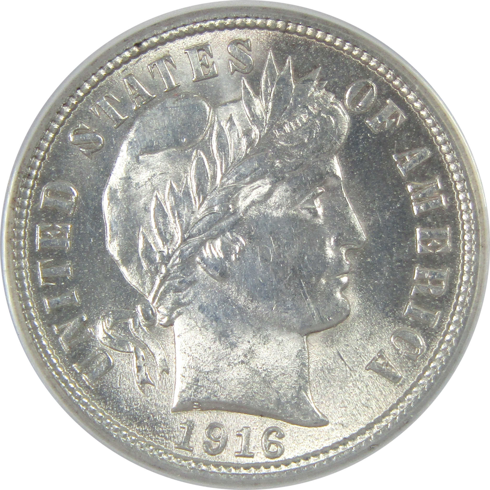 1916 Barber Dime MS 62 ANACS Silver 10c Uncirculated Coin SKU:I16310