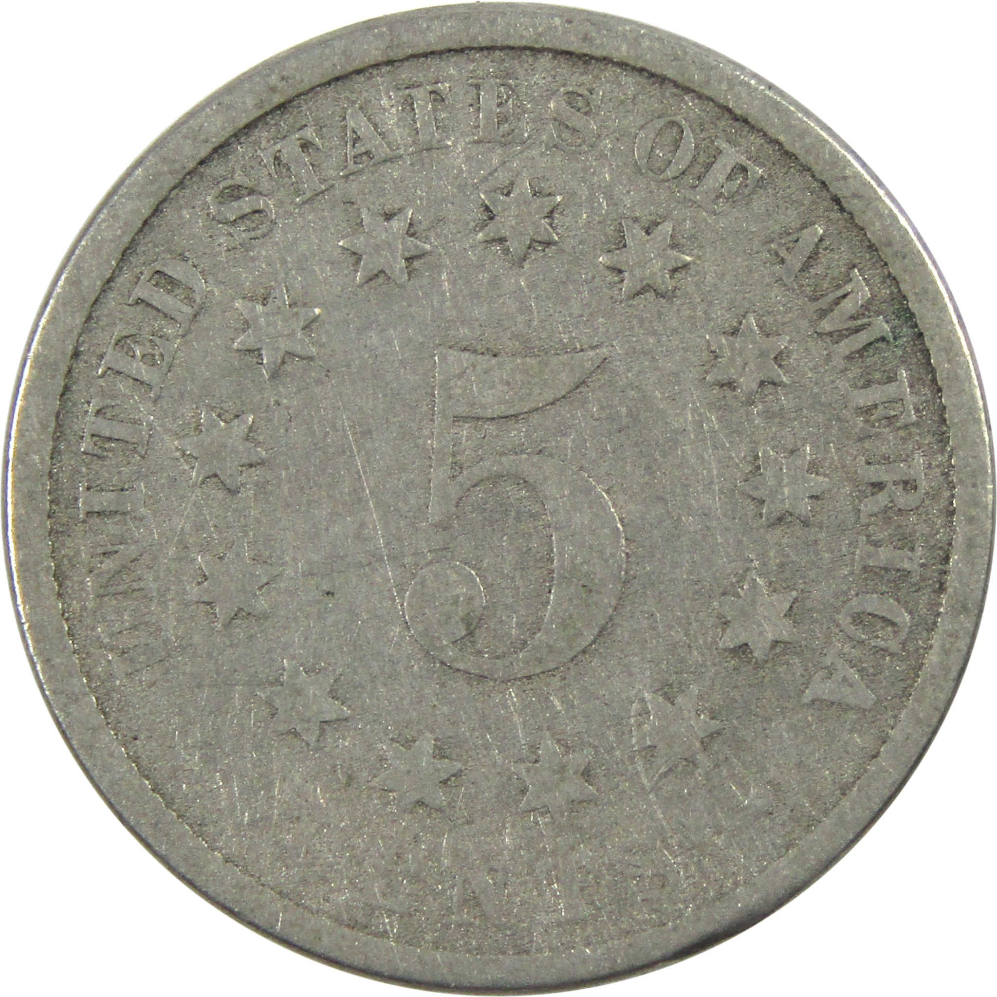 1882 Shield Nickel VG Very Good 5c Coin SKU:I13319