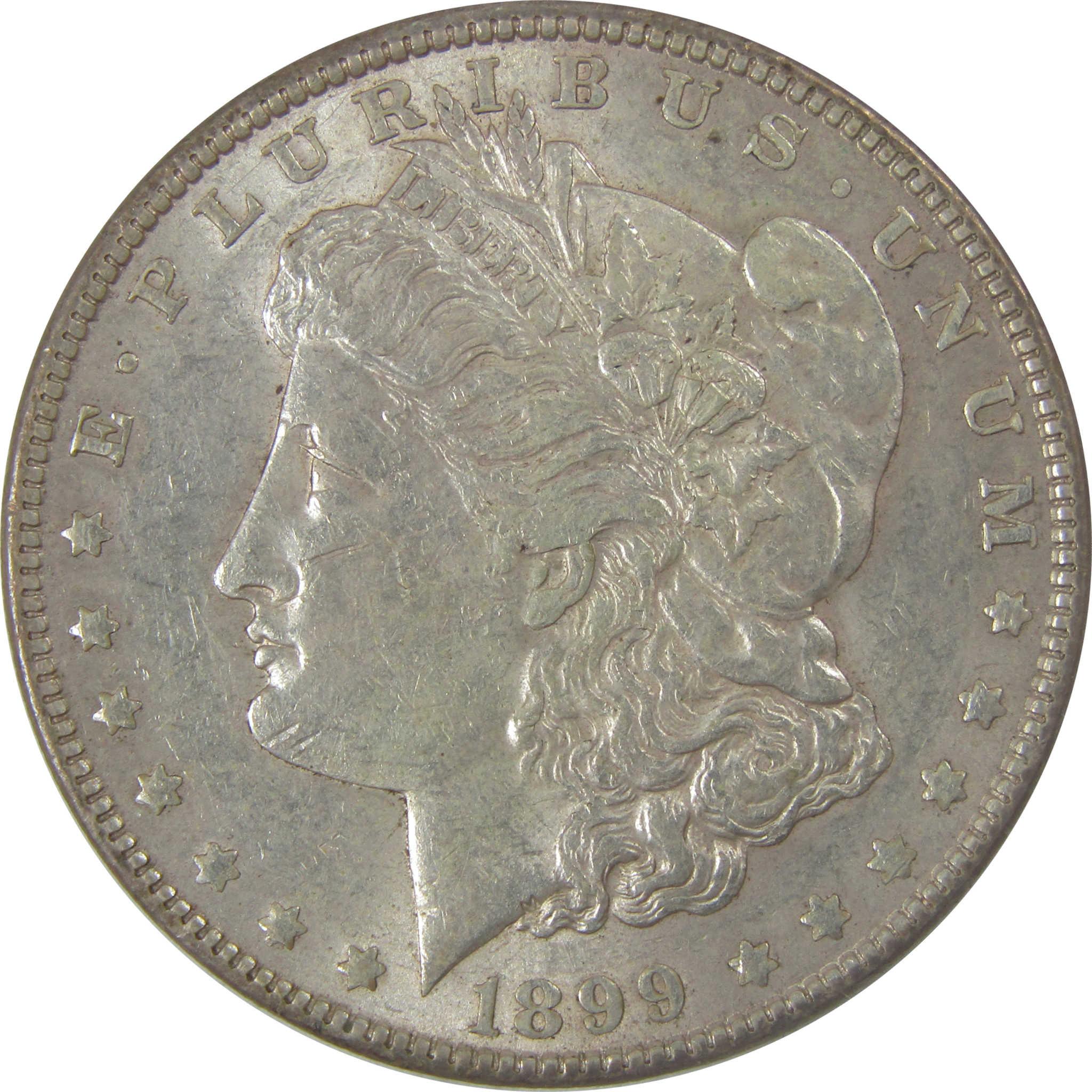 1899 Morgan Silver Dollar AU About Uncirculated $1 Coin SKU:I23967 - Morgan coin - Morgan silver dollar - Morgan silver dollar for sale - Profile Coins &amp; Collectibles
