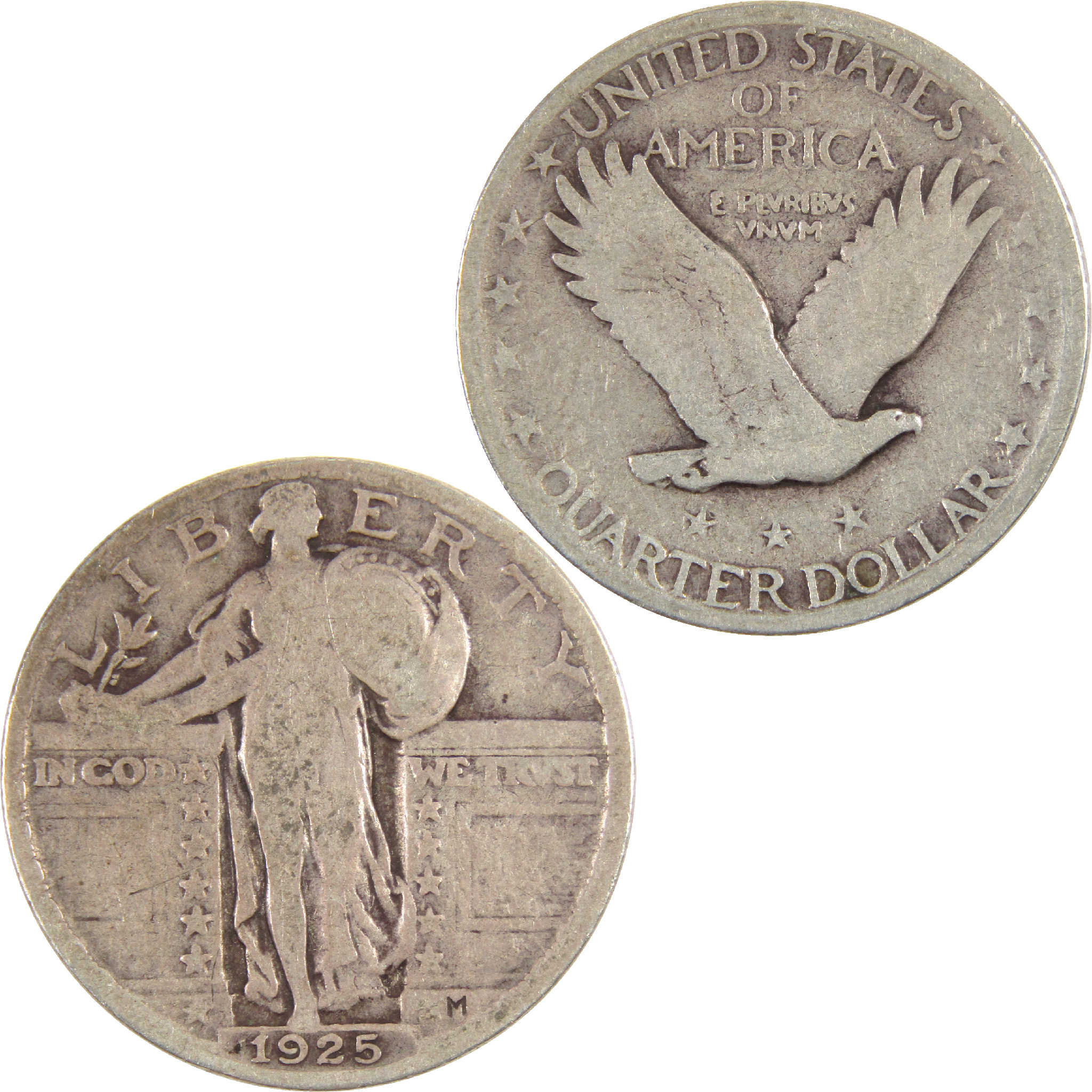 1925 Standing Liberty Quarter VG Very Good Silver 25c Coin