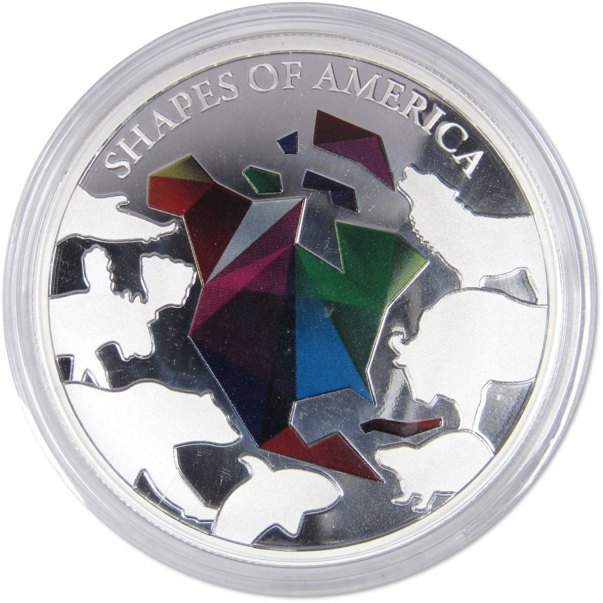 2020 Barbados $5 1 oz Silver Shapes of America Continent Uncirculated