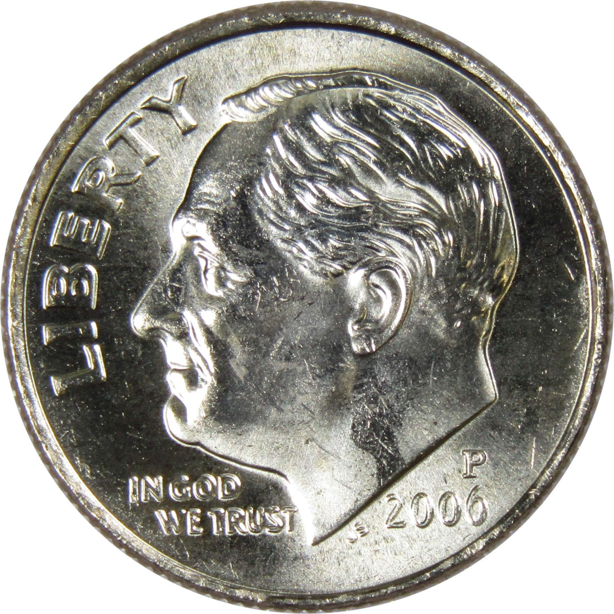 2006 P Roosevelt Dime Clad Uncirculated Mint State 10c Coin
