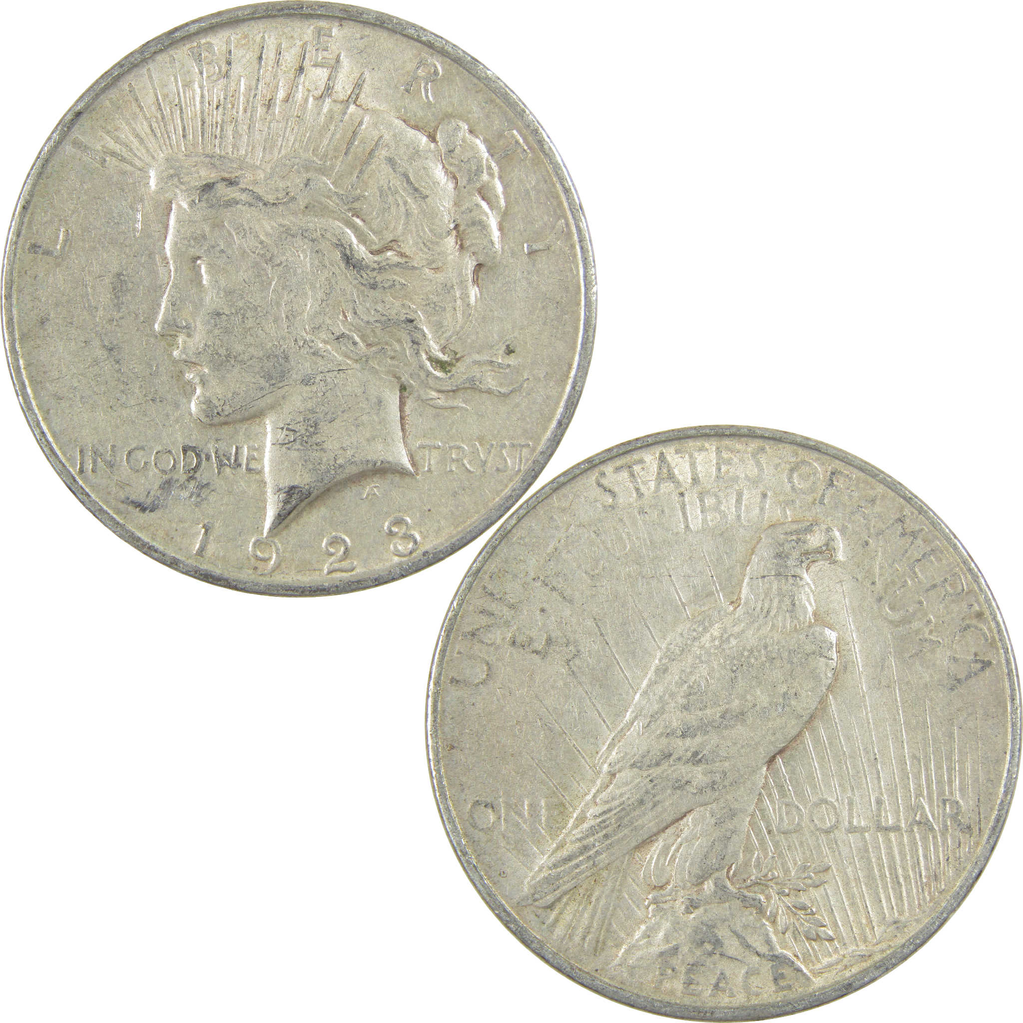 1923 D Peace Dollar VF Very Fine Silver $1 Coin