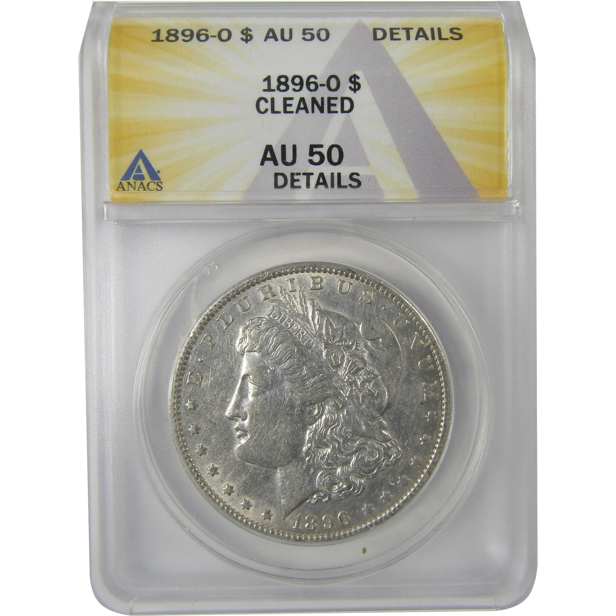 1896 O Morgan Dollar AU 50 Details ANACS Silver $1 Coin SKU:I18958 - Morgan coin - Morgan silver dollar - Morgan silver dollar for sale - Profile Coins &amp; Collectibles