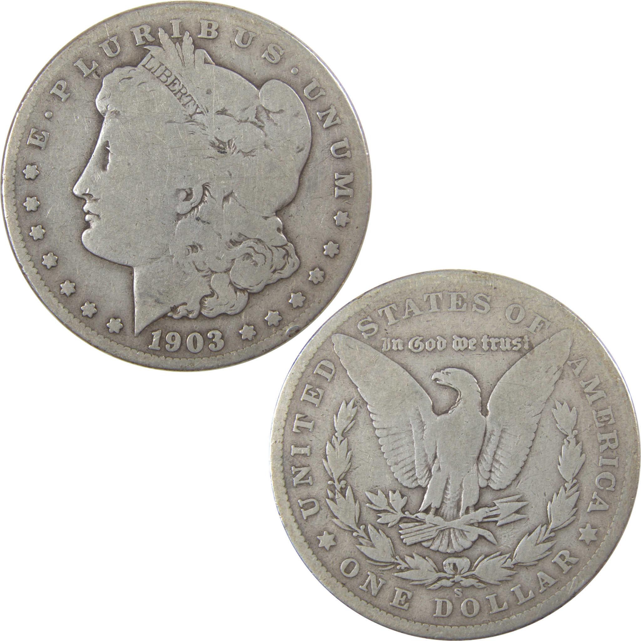 1903 S Morgan Silver Dollar VG Very Good $1 Coin SKU:I23292 - Morgan coin - Morgan silver dollar - Morgan silver dollar for sale - Profile Coins &amp; Collectibles