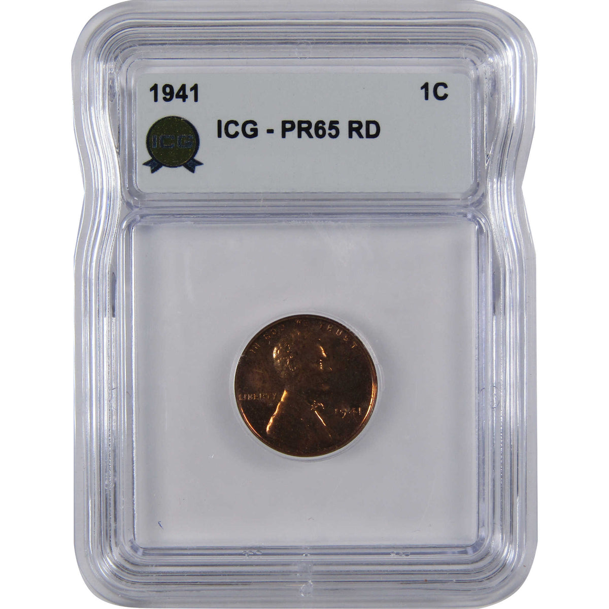 1941 Lincoln Wheat Cent PR 65 RD ICG Proof Penny 1c Coin SKU:I29091