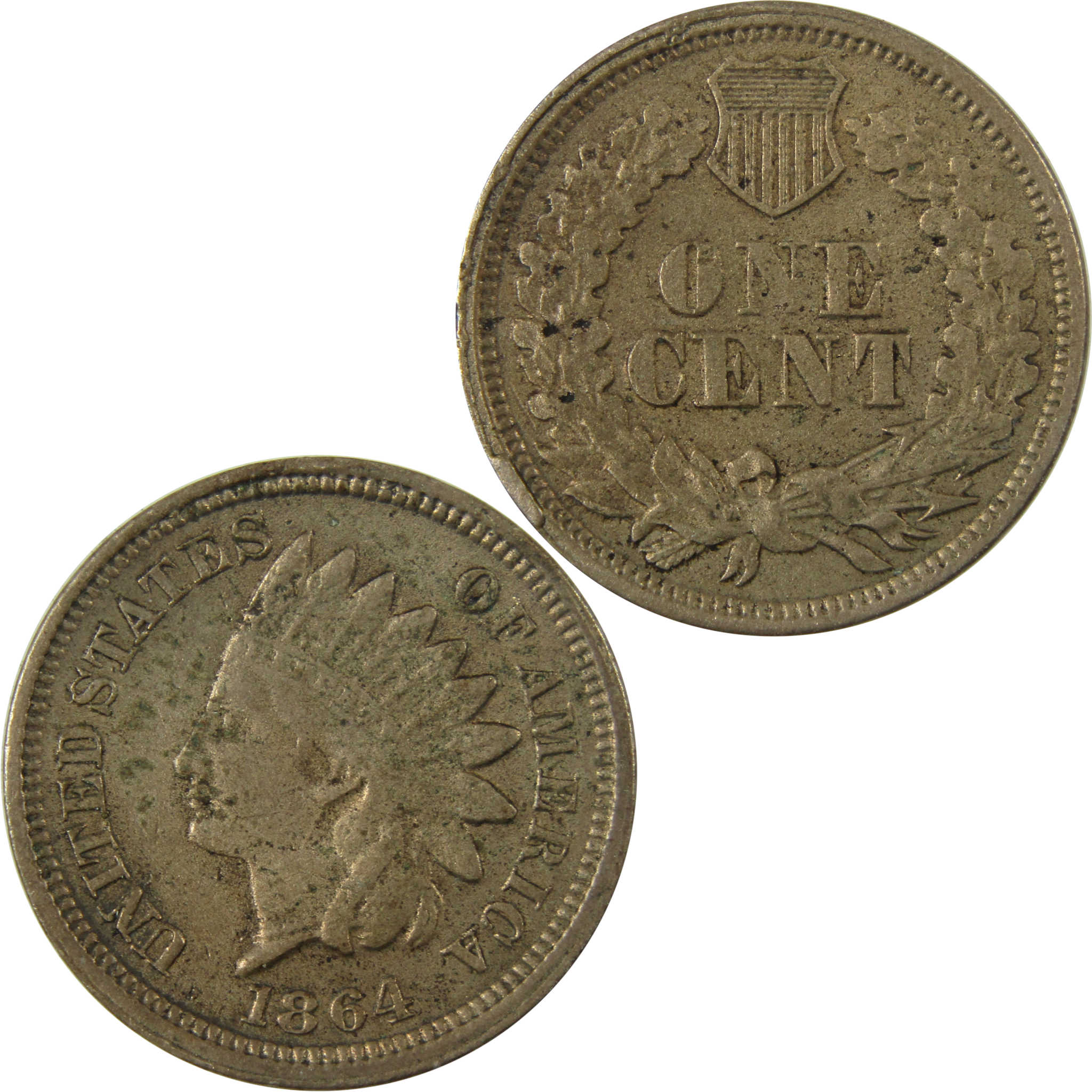 1864 Indian Head Copper-Nickel 1c Extremely Fine Details SKU:CP1165