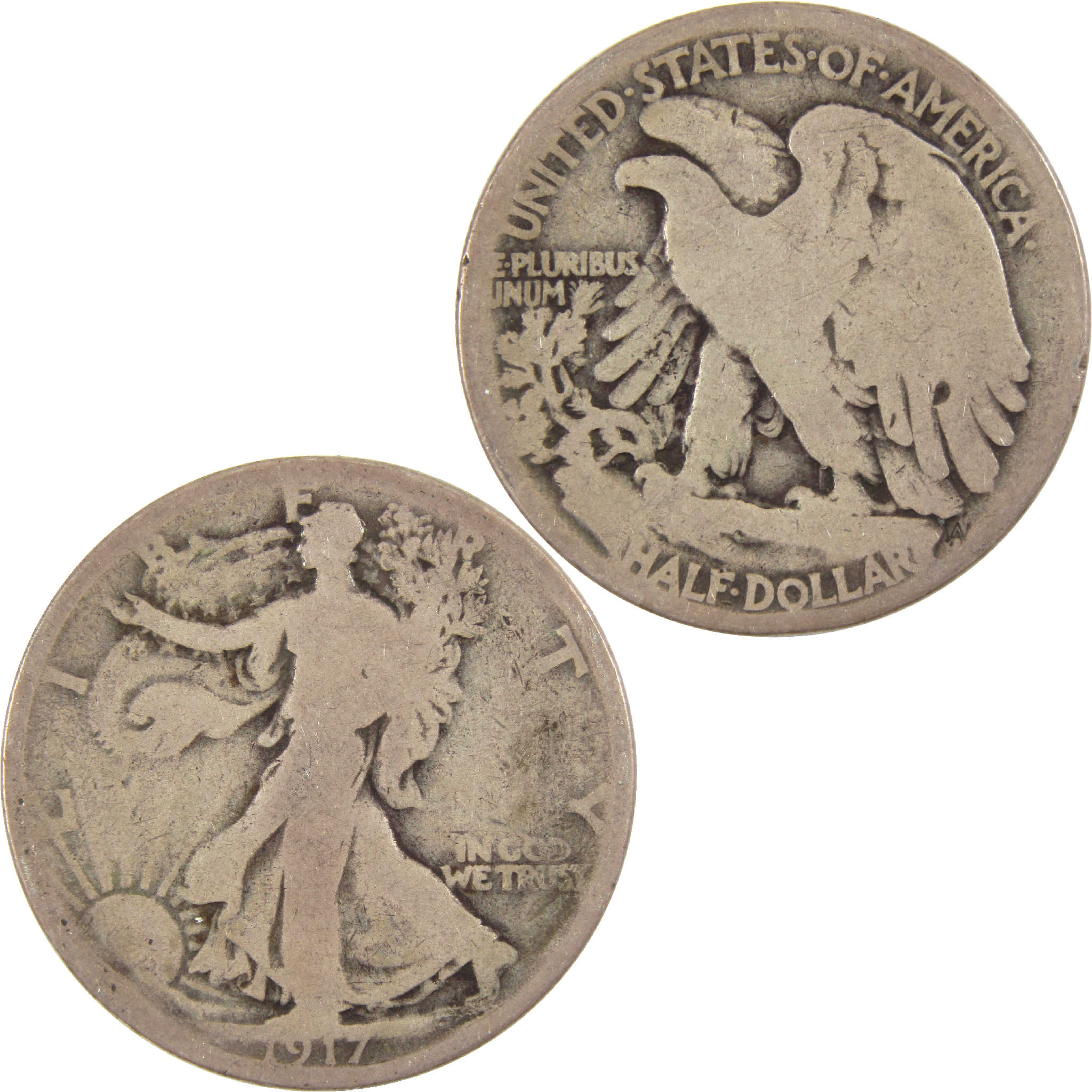1917 Liberty Walking Half Dollar G Good Silver 50c Coin SKU:I11534