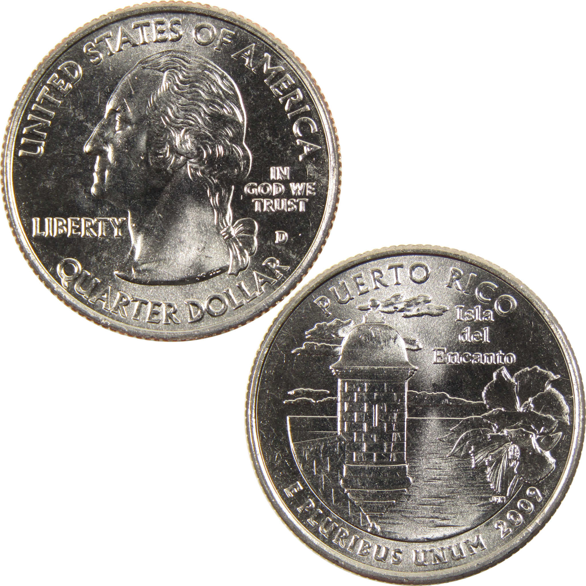 2009 D Puerto Rico Territories Quarter BU Uncirculated Clad 25c Coin