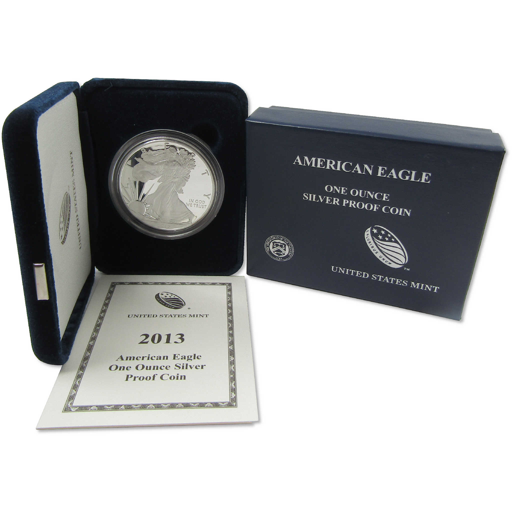 2013 W American Silver Eagle Choice Proof Bullion $1 Coin OGP COA