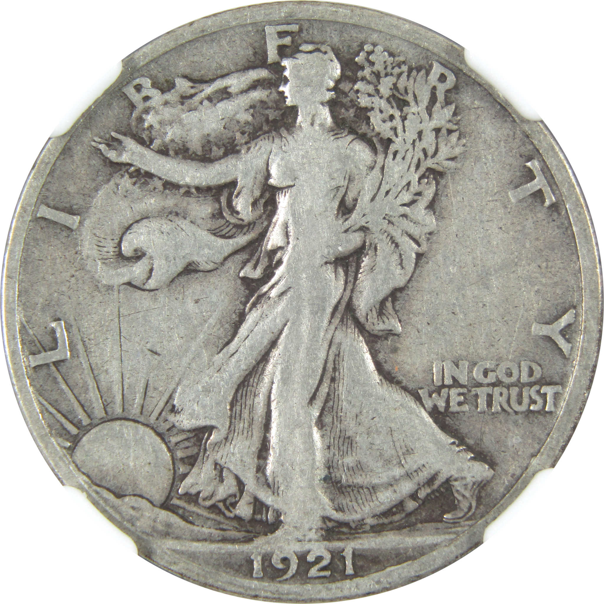 1921 S Liberty Walking Half Dollar F 15 NGC Silver 50c Coin SKU:I14444