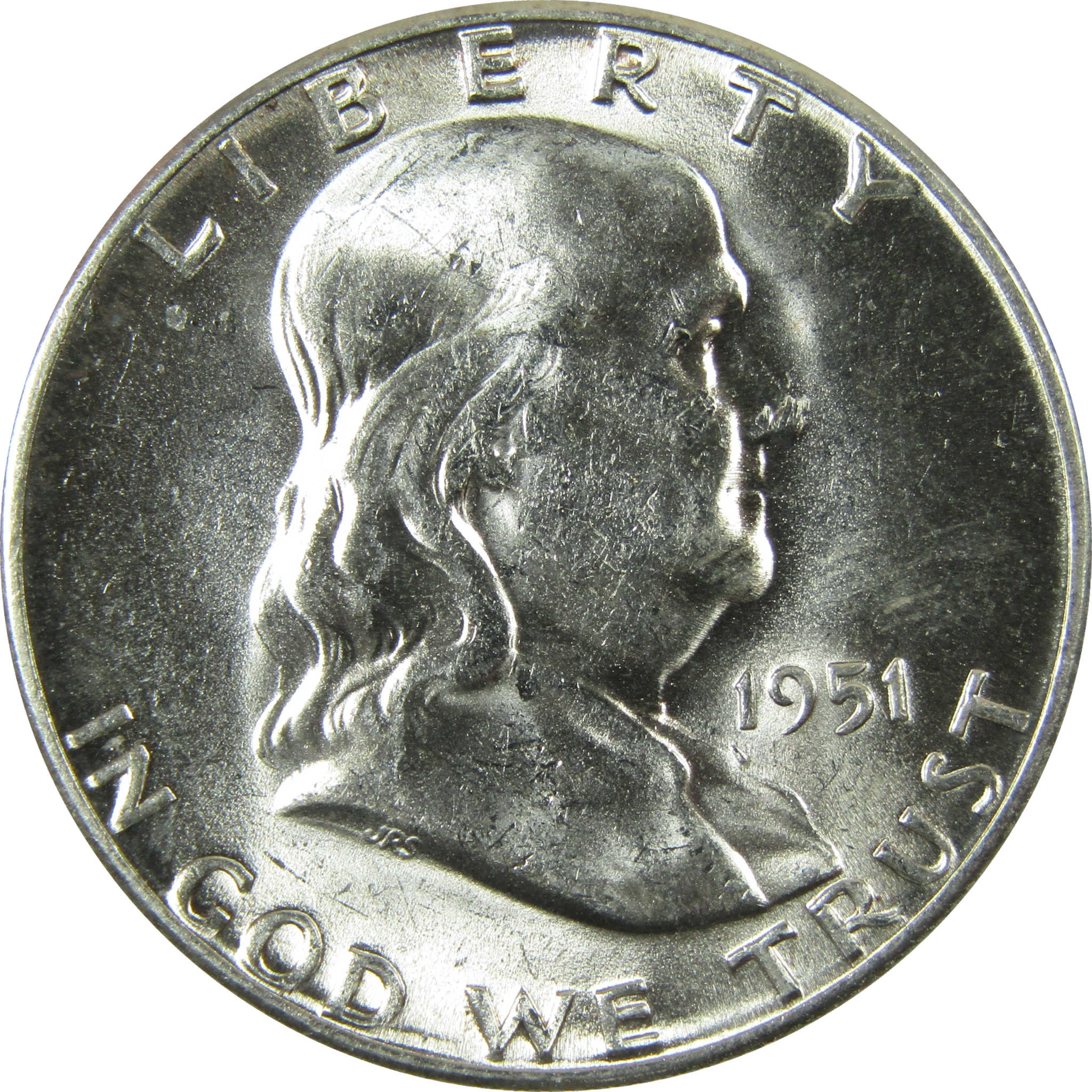 1951 Franklin Silver Half Dollar Uncirculated Mint State SKU:I28114