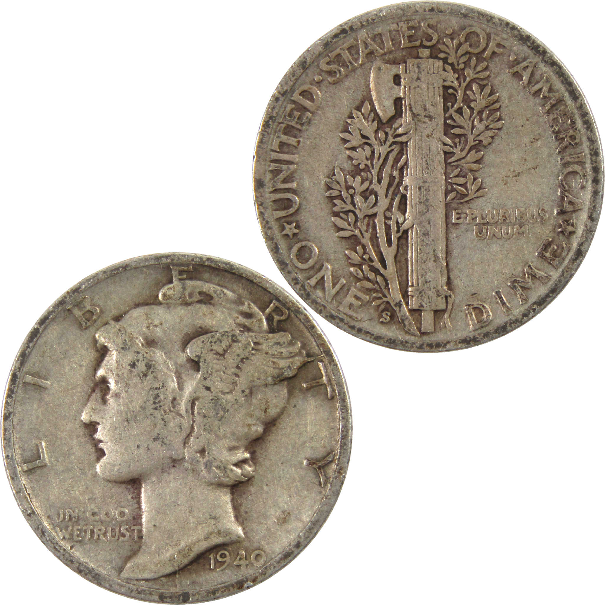 1940 S Mercury Dime VG Very Good Silver 10c Coin