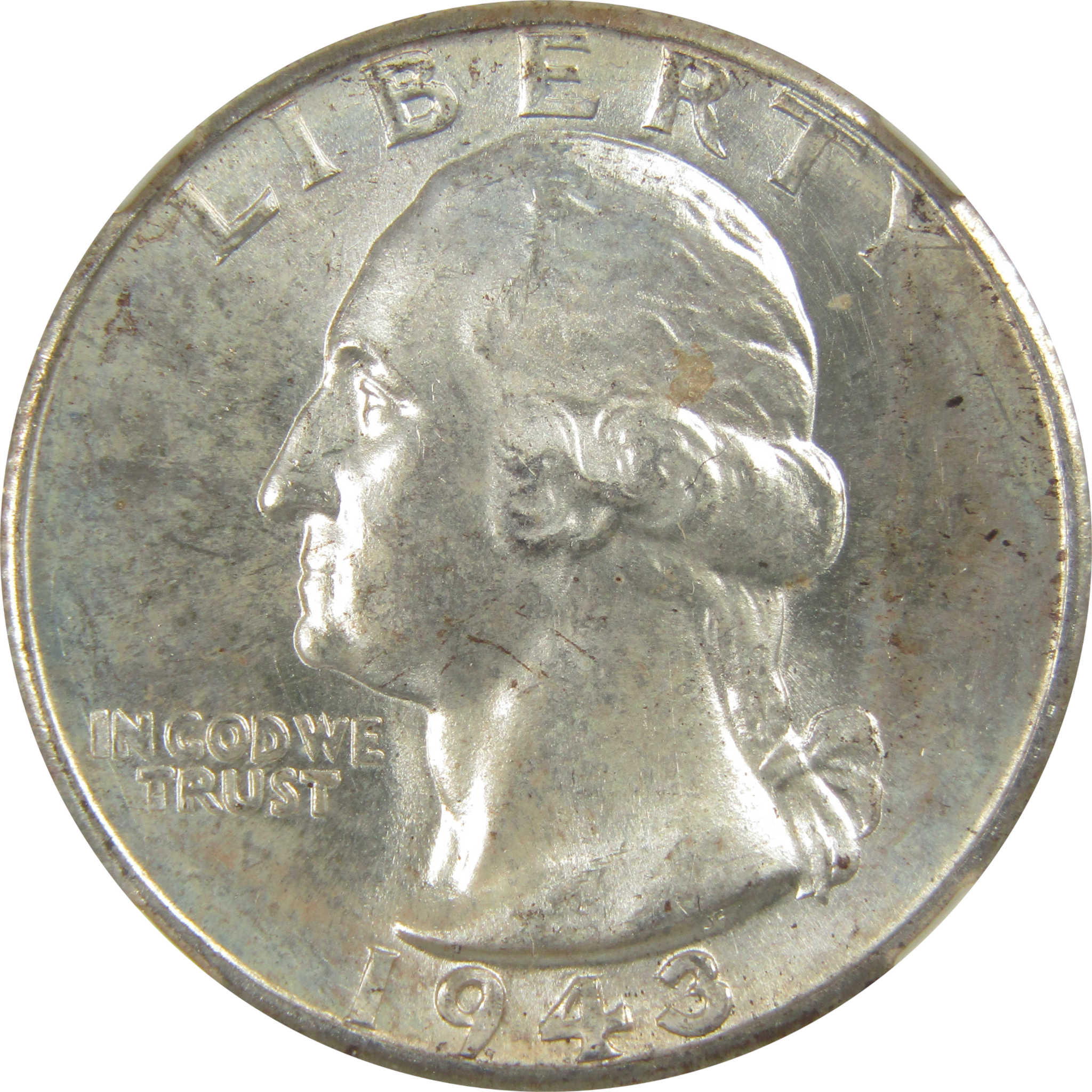 1943 D Washington Quarter MS 65 NGC Silver Bag Fragment SKU:I20622