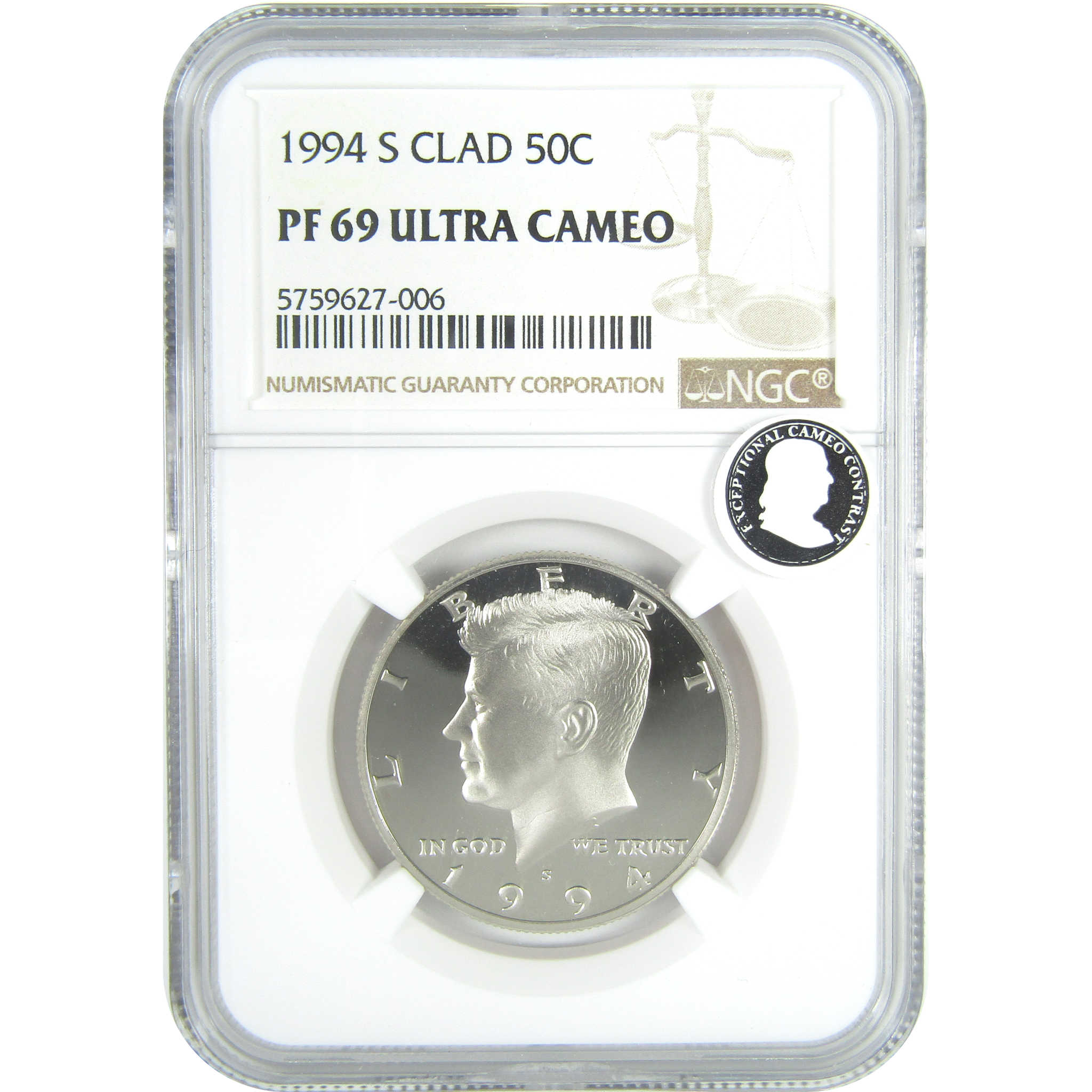 1994 S Kennedy Half Dollar PF 69 UCAM NGC Clad Proof 50c SKU:CPC9612