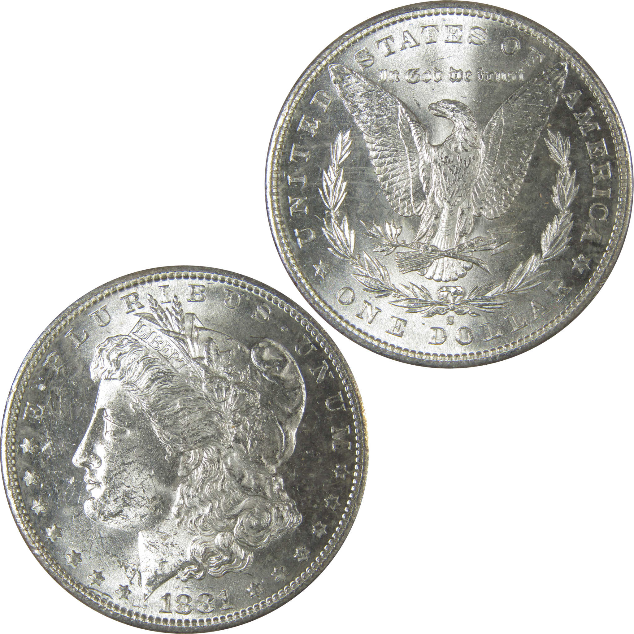 1881 S Morgan Dollar Uncirculated Silver $1 Coin SKU:CPC8955 - Morgan coin - Morgan silver dollar - Morgan silver dollar for sale - Profile Coins &amp; Collectibles