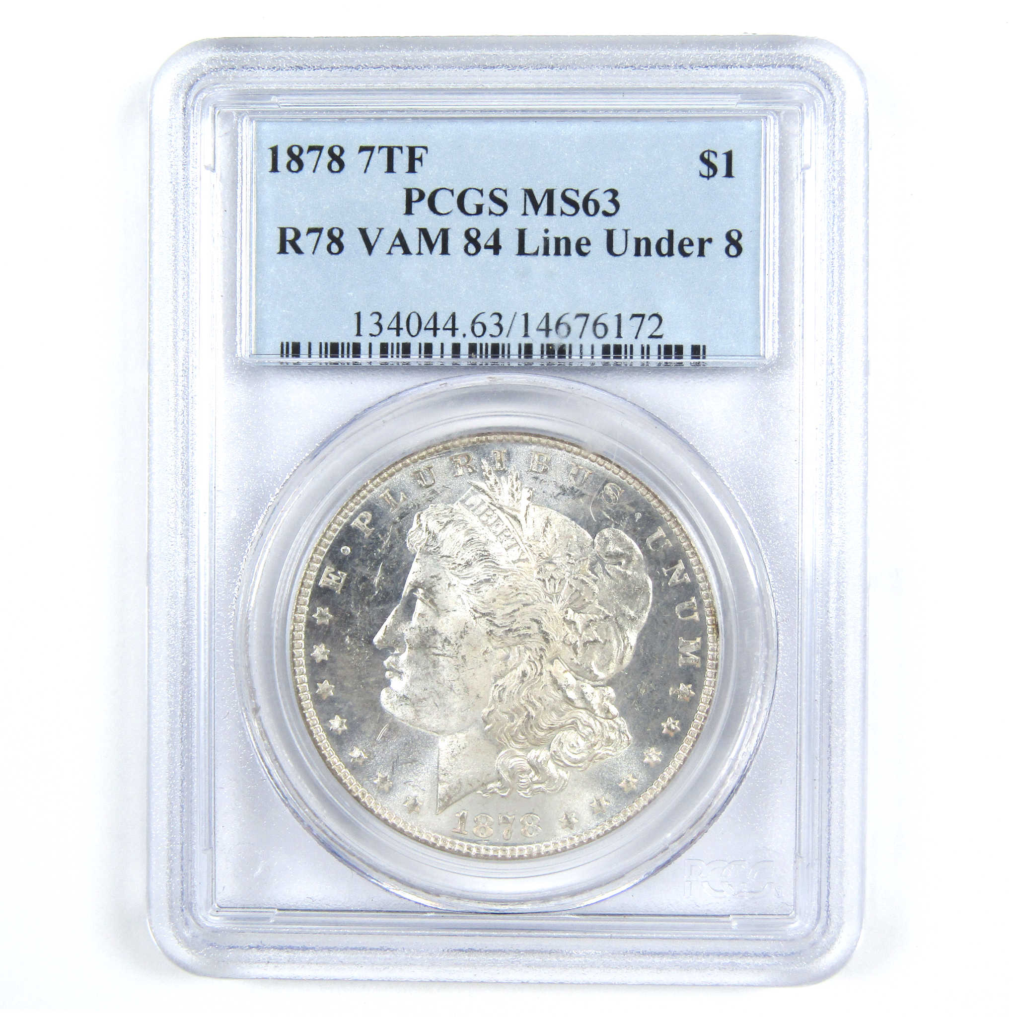 1878 7TF Rev 78 VAM-84 Morgan Dollar MS 63 PCGS Silver $1 SKU:CPC7341 - Morgan coin - Morgan silver dollar - Morgan silver dollar for sale - Profile Coins &amp; Collectibles