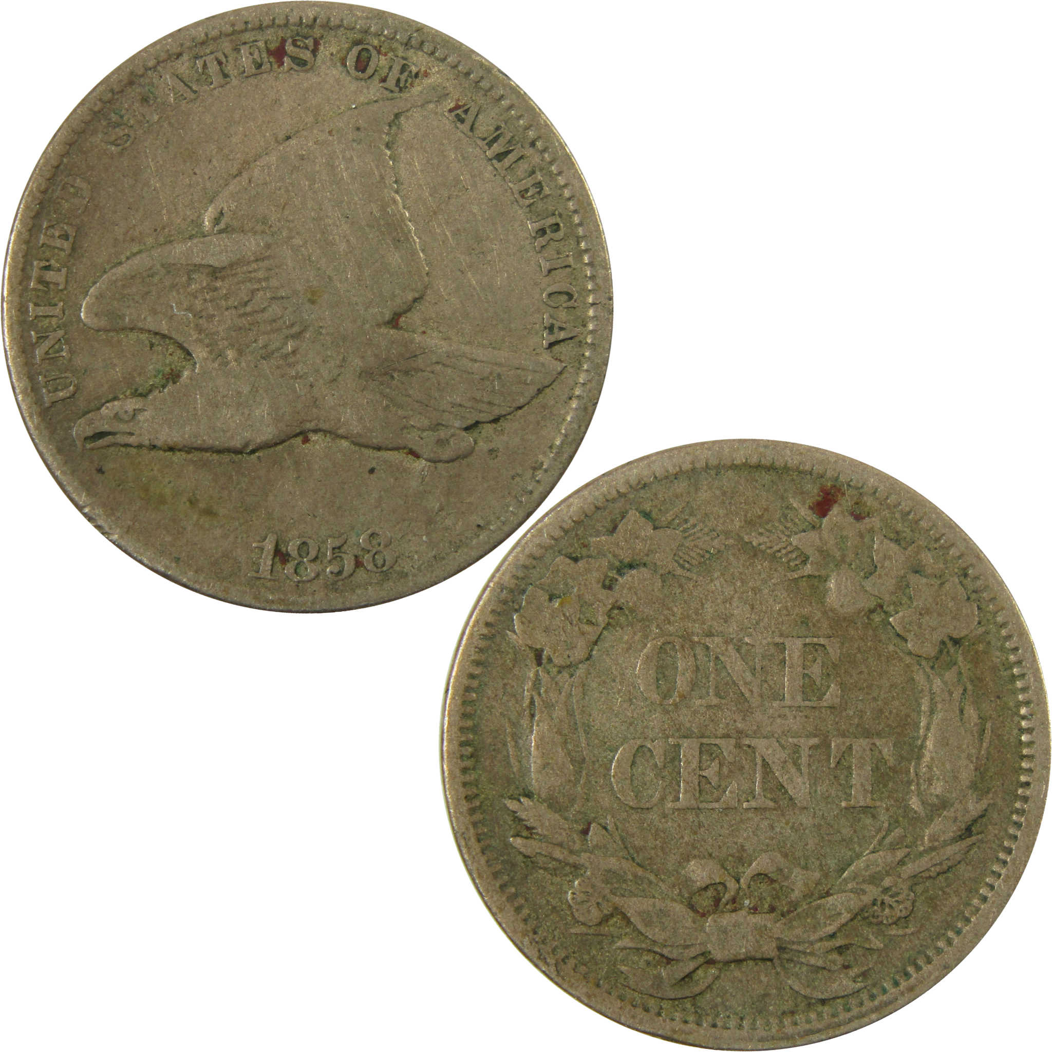 1858 Small Letters Flying Eagle Cent VG Very Good Details SKU:I28335