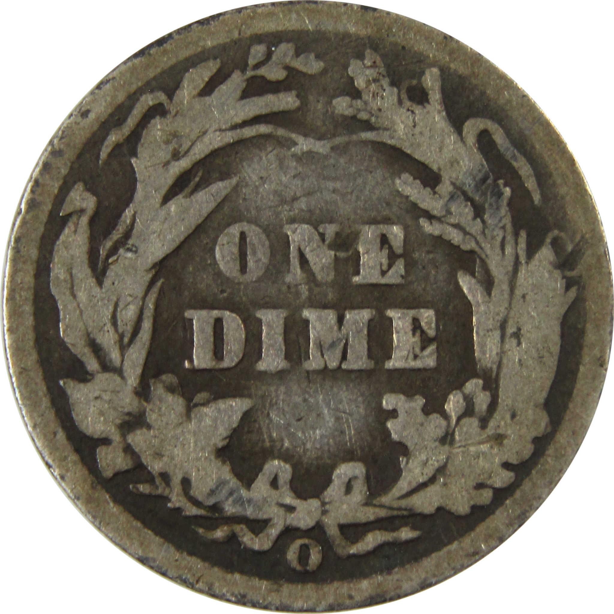 1900 O Barber Silver Dime AG About Good 10c Coin Collectible SKU:CP716