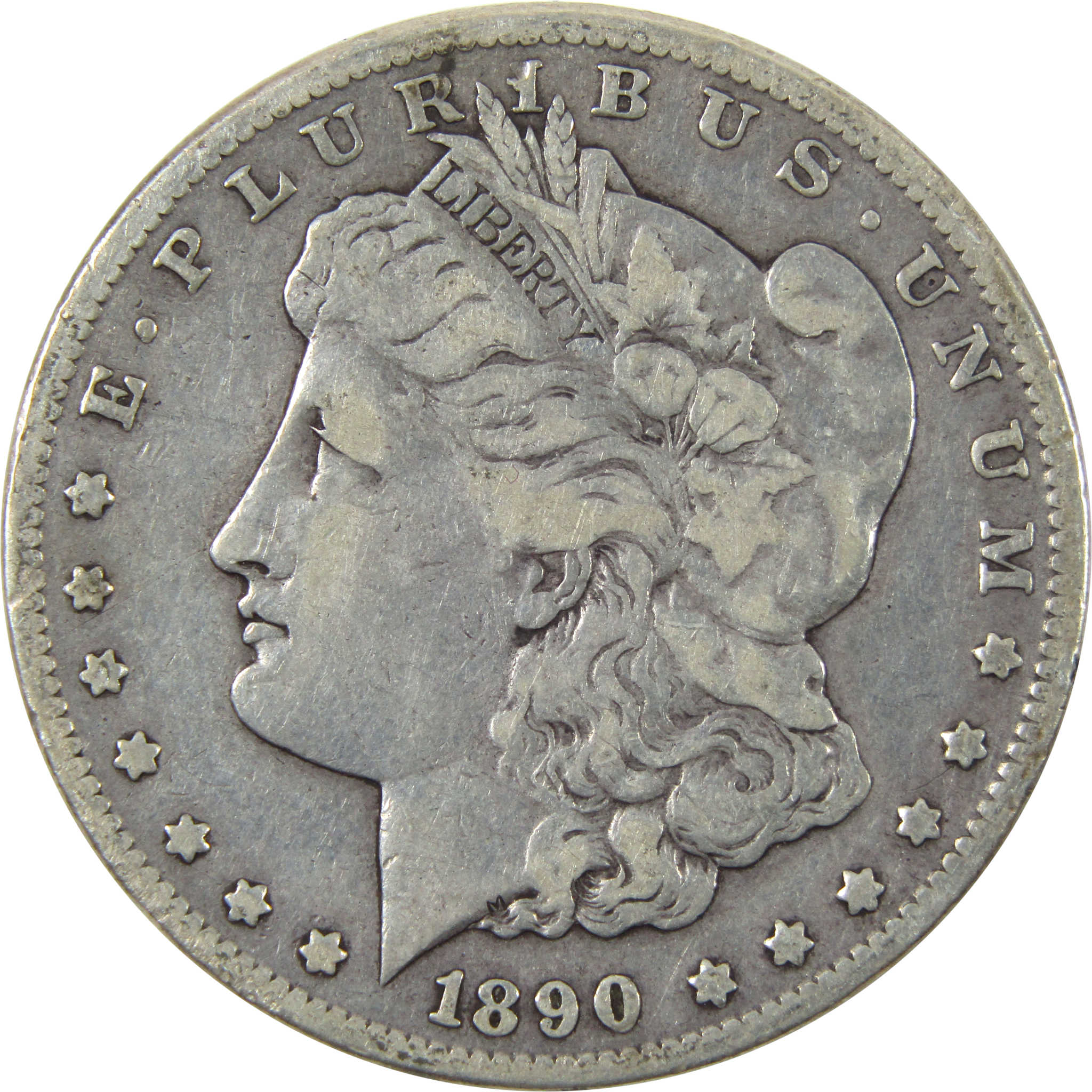 1890 CC Morgan Dollar F Fine Details Silver $1 Coin SKU:I14171 - Morgan coin - Morgan silver dollar - Morgan silver dollar for sale - Profile Coins &amp; Collectibles