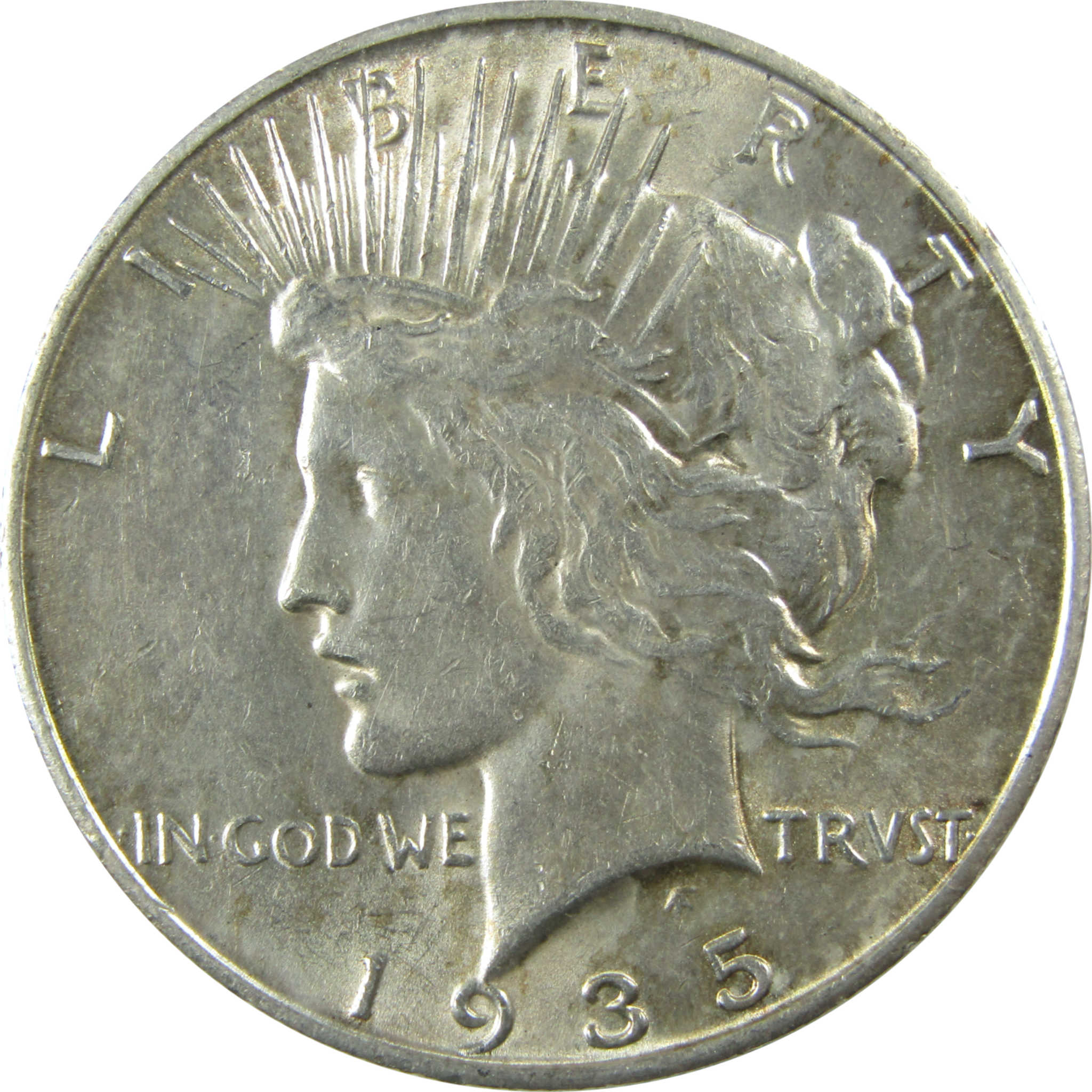 1935 S Peace Silver Dollar AU About Uncirculated $1 Coin SKU:I26504