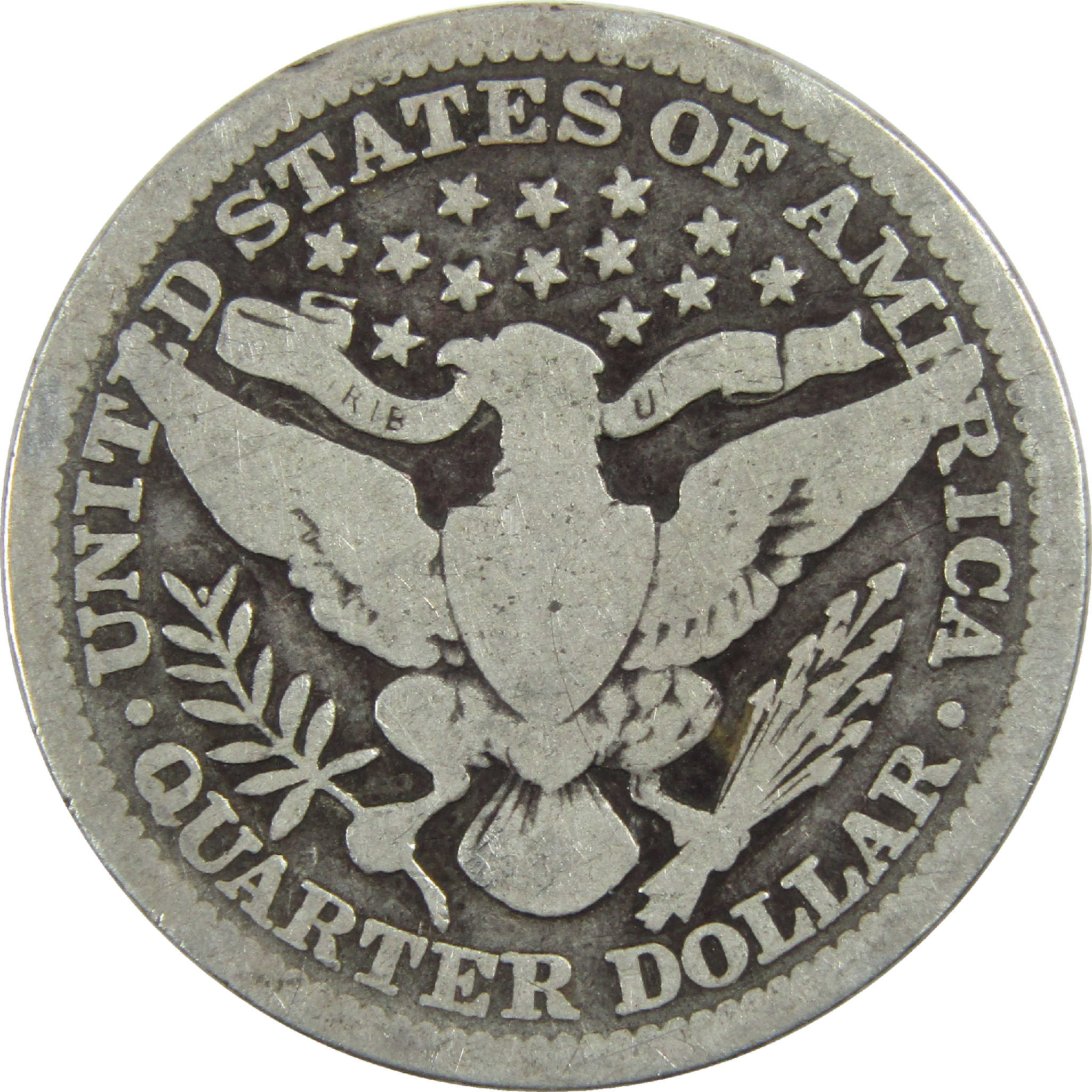 1915 Barber Quarter G Good Silver 25c Coin SKU:I13160