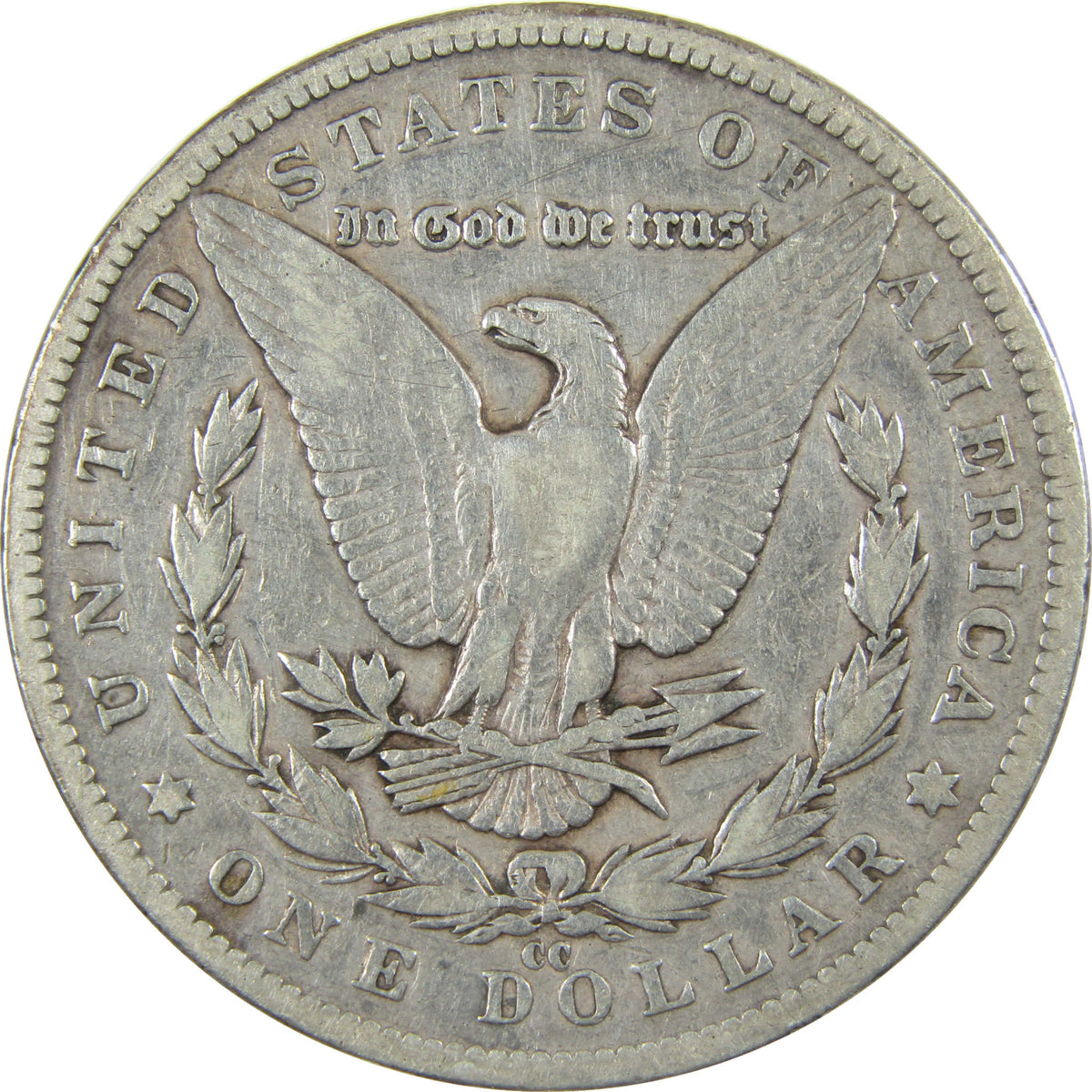 1890 CC Morgan Silver Dollar F Fine Details $1 Coin SKU:CP1756