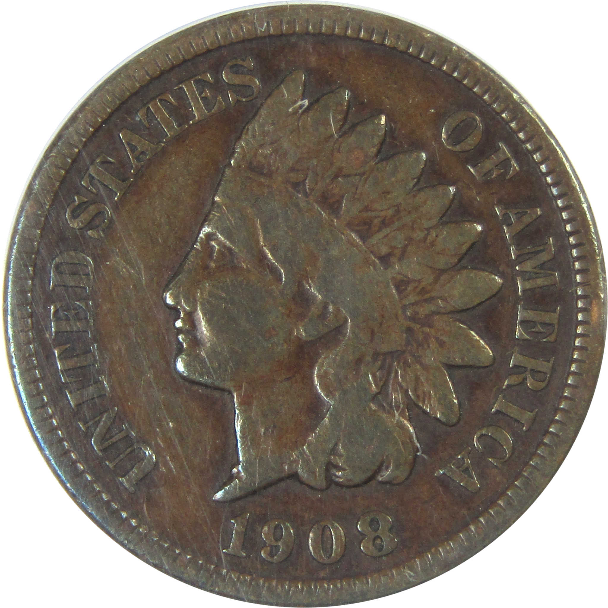 1908 S Indian Head Cent VG 10 Details ANACS Penny 1c Coin SKU:I16089