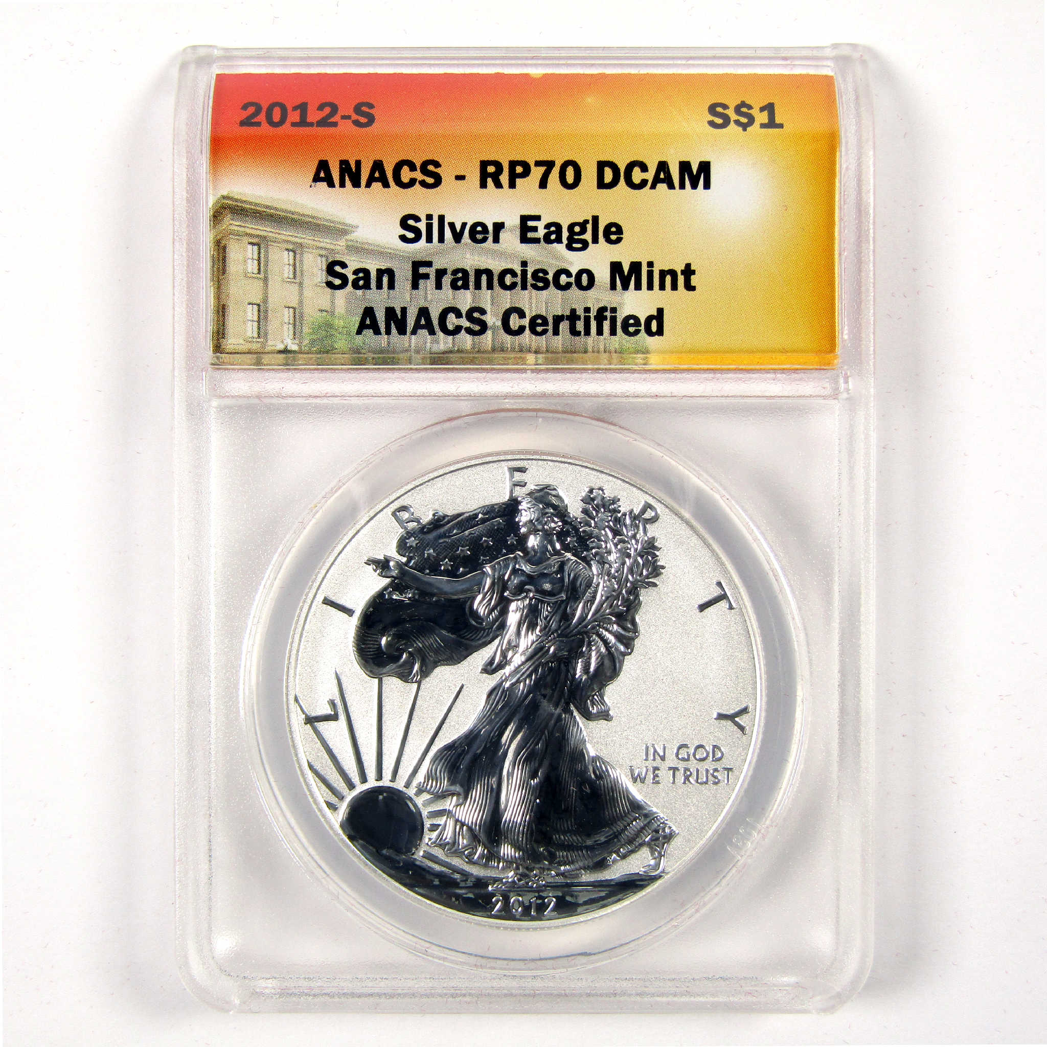 2012 S American Silver Eagle RP 70 DCAM ANACS $1 SKU:CPC6450