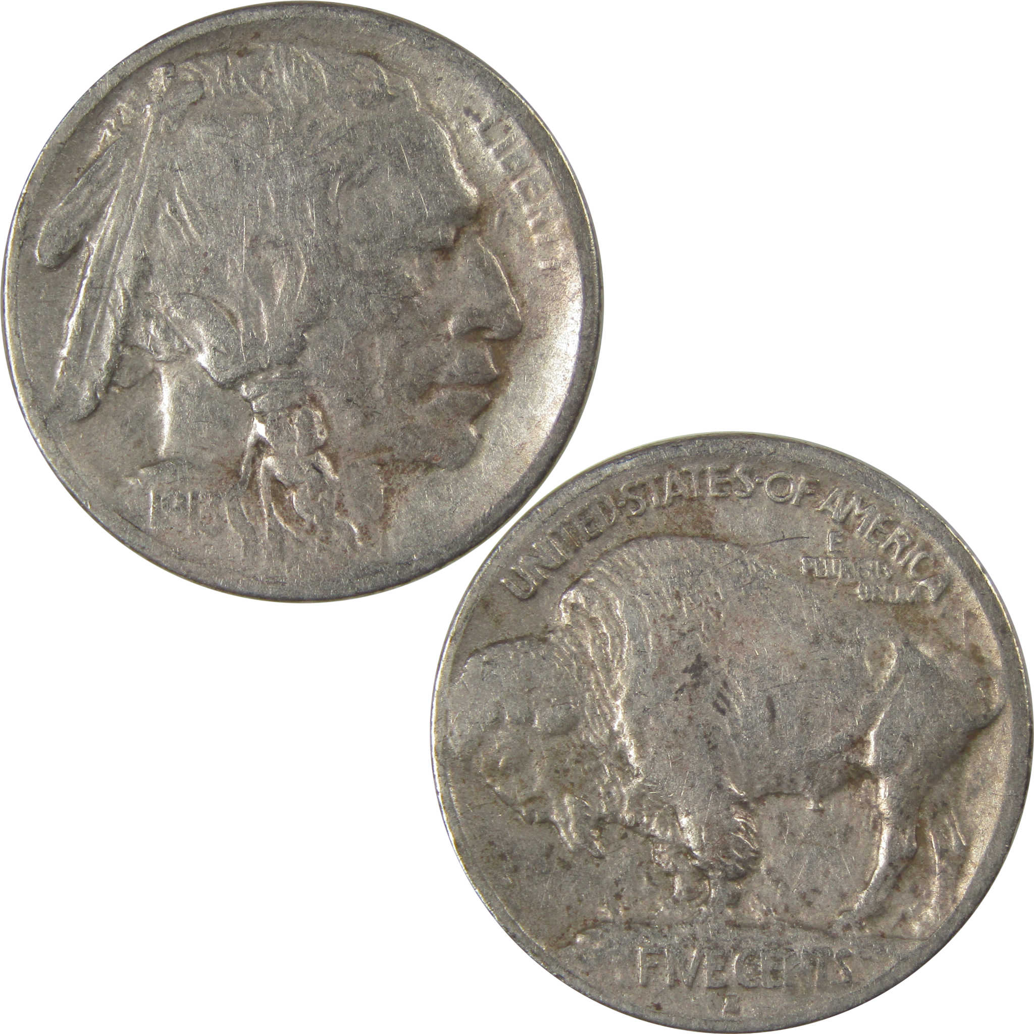 1913 S Type 1 Indian Head Buffalo Nickel F Fine Details SKU:I22896