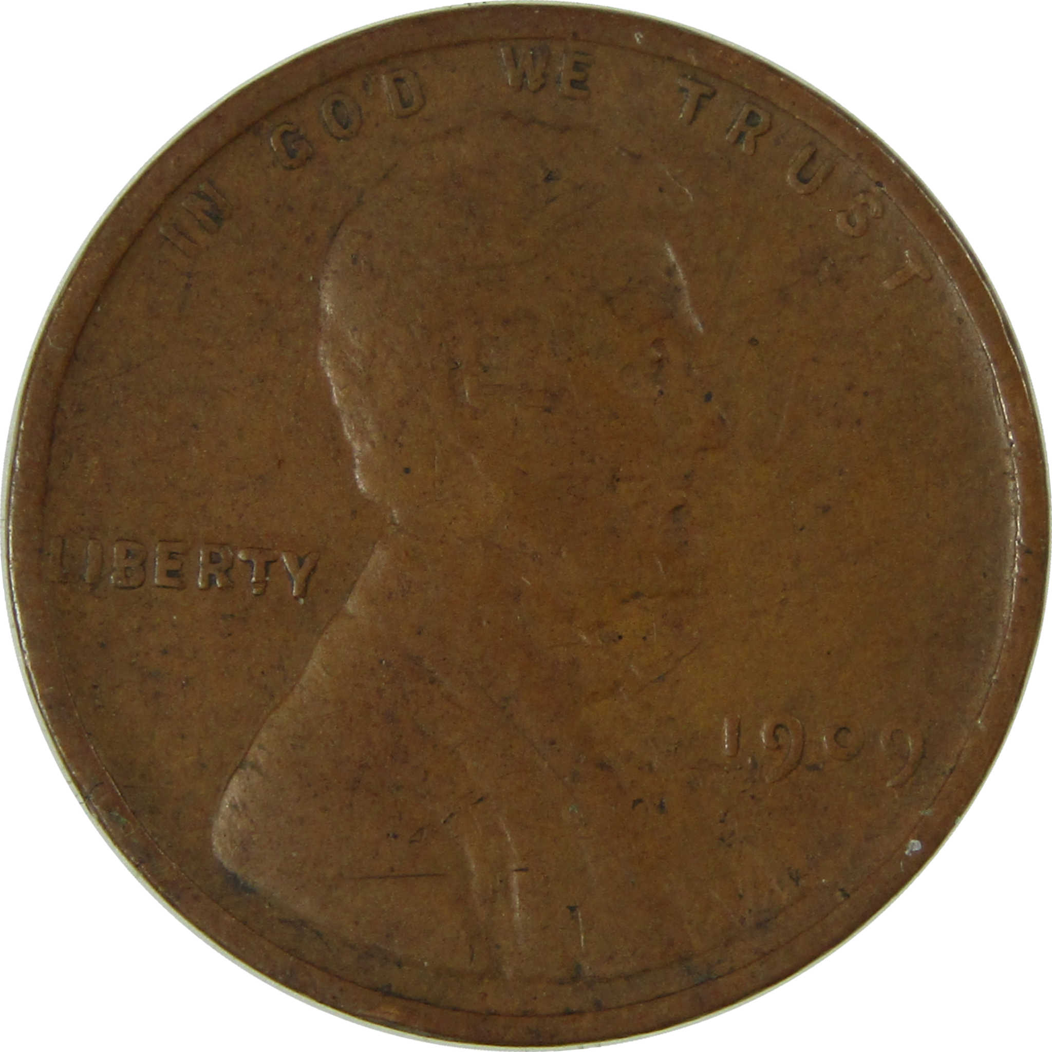 1909 Lincoln Wheat Cent F Fine Penny 1c Coin Collectible SKU:I26757