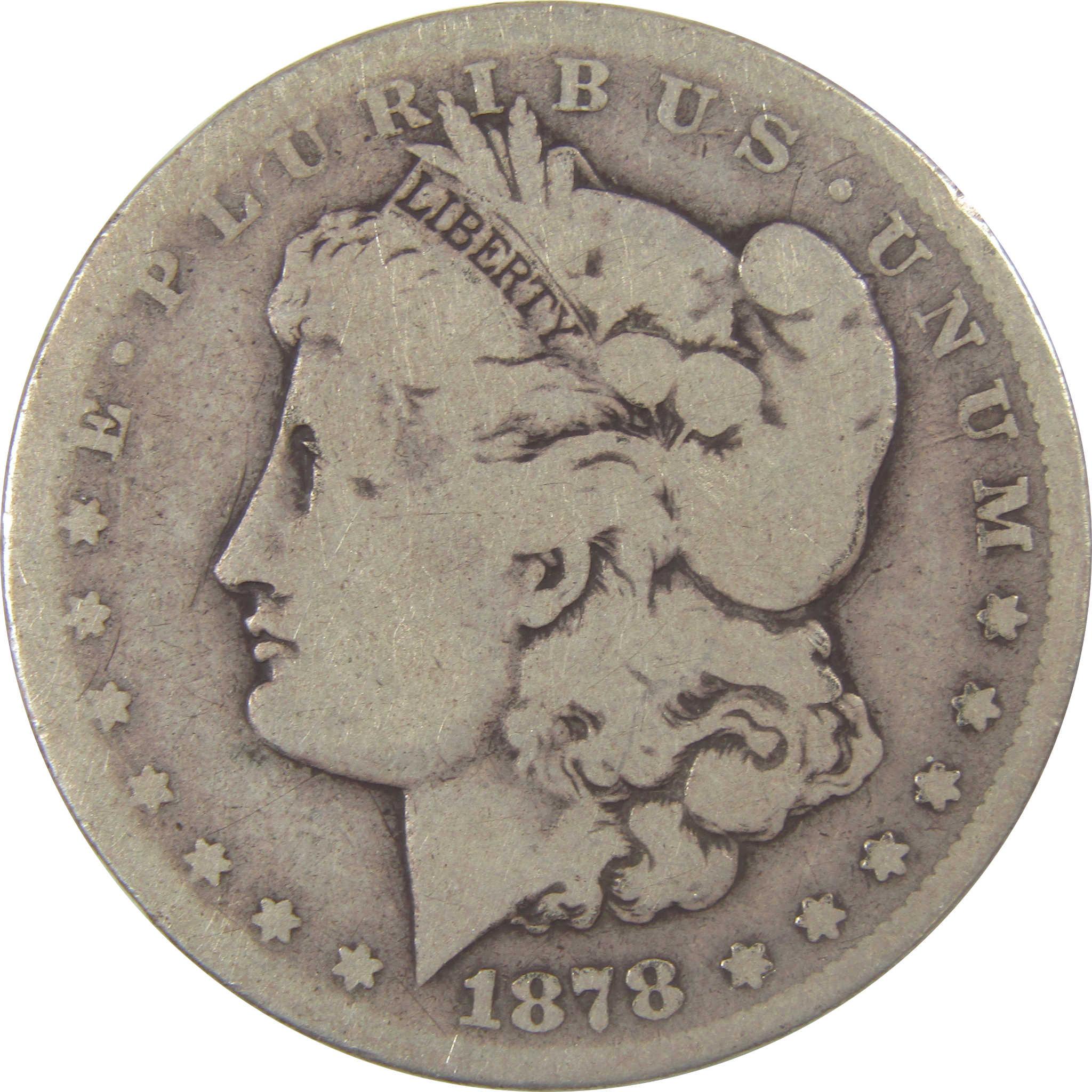 1878 CC Morgan Silver Dollar G Good $1 Coin Collectible SKU:I24811 - Morgan coin - Morgan silver dollar - Morgan silver dollar for sale - Profile Coins &amp; Collectibles