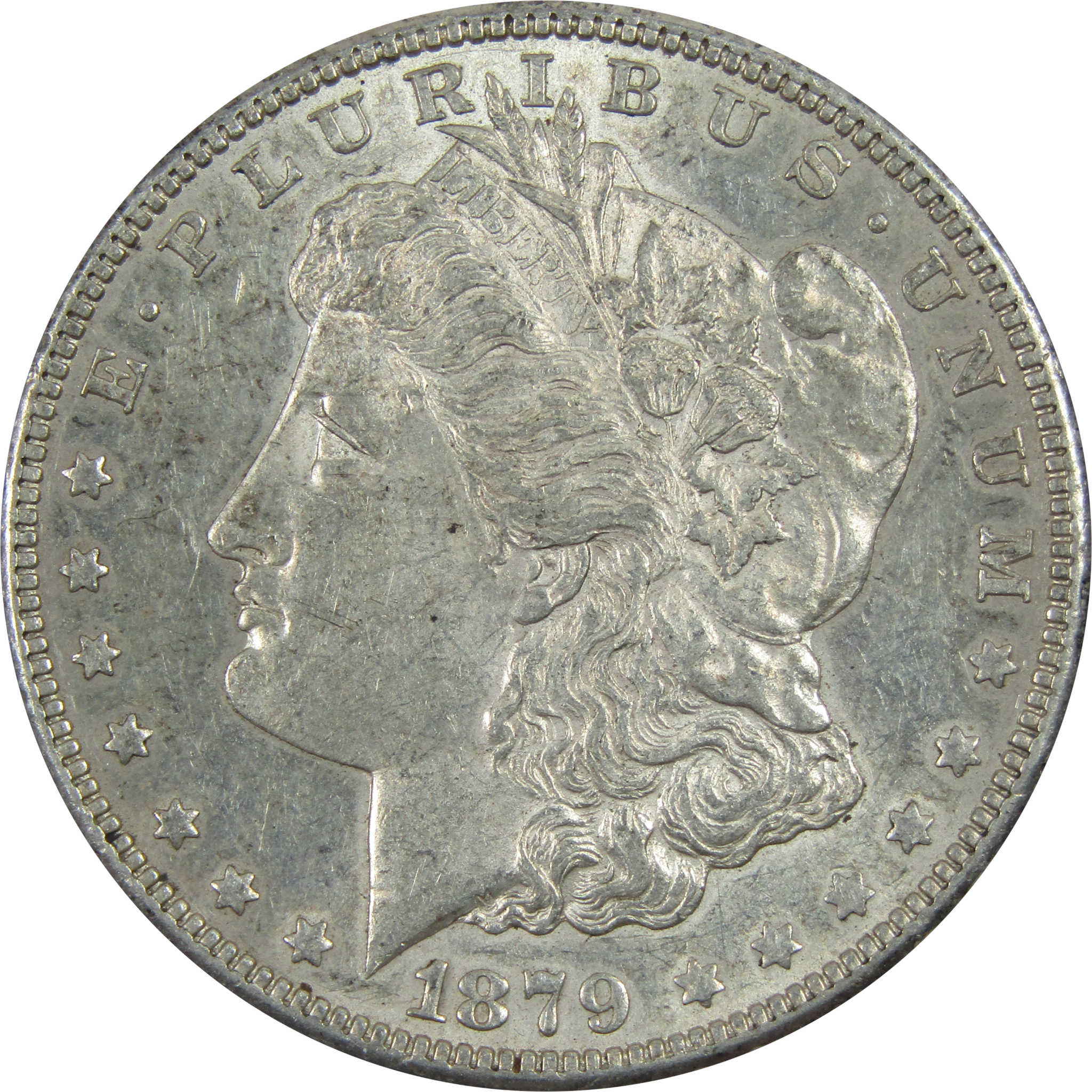 1879 S Rev 78 Morgan Dollar AU About Uncirculated Silver $1 SKU:I13458 - Morgan coin - Morgan silver dollar - Morgan silver dollar for sale - Profile Coins &amp; Collectibles