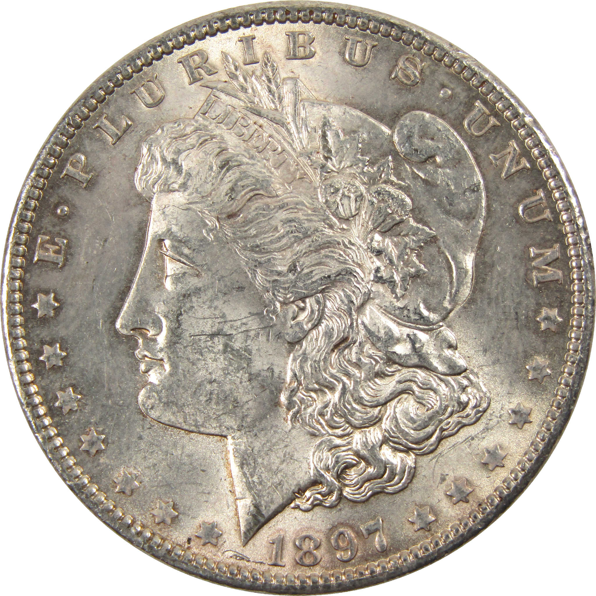 1897 Morgan Dollar CH AU Choice About Uncirculated Silver $1 Coin - Morgan coin - Morgan silver dollar - Morgan silver dollar for sale - Profile Coins &amp; Collectibles